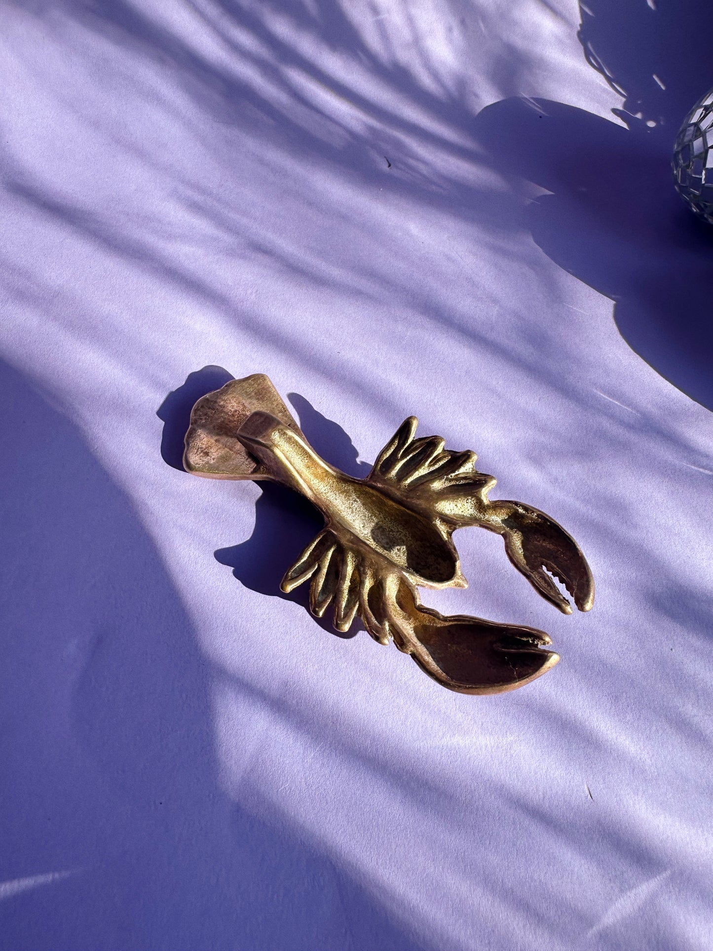 Vintage Heavy Lobster Brass Bottle Opener