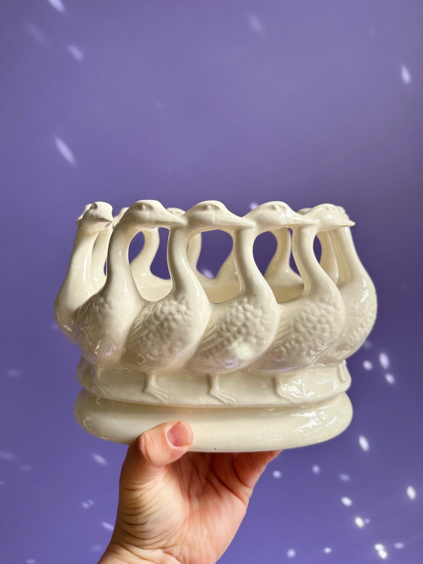 Vintage Lenwile Aradtt Flock Of Geese By Art Ware 12 Geese Large