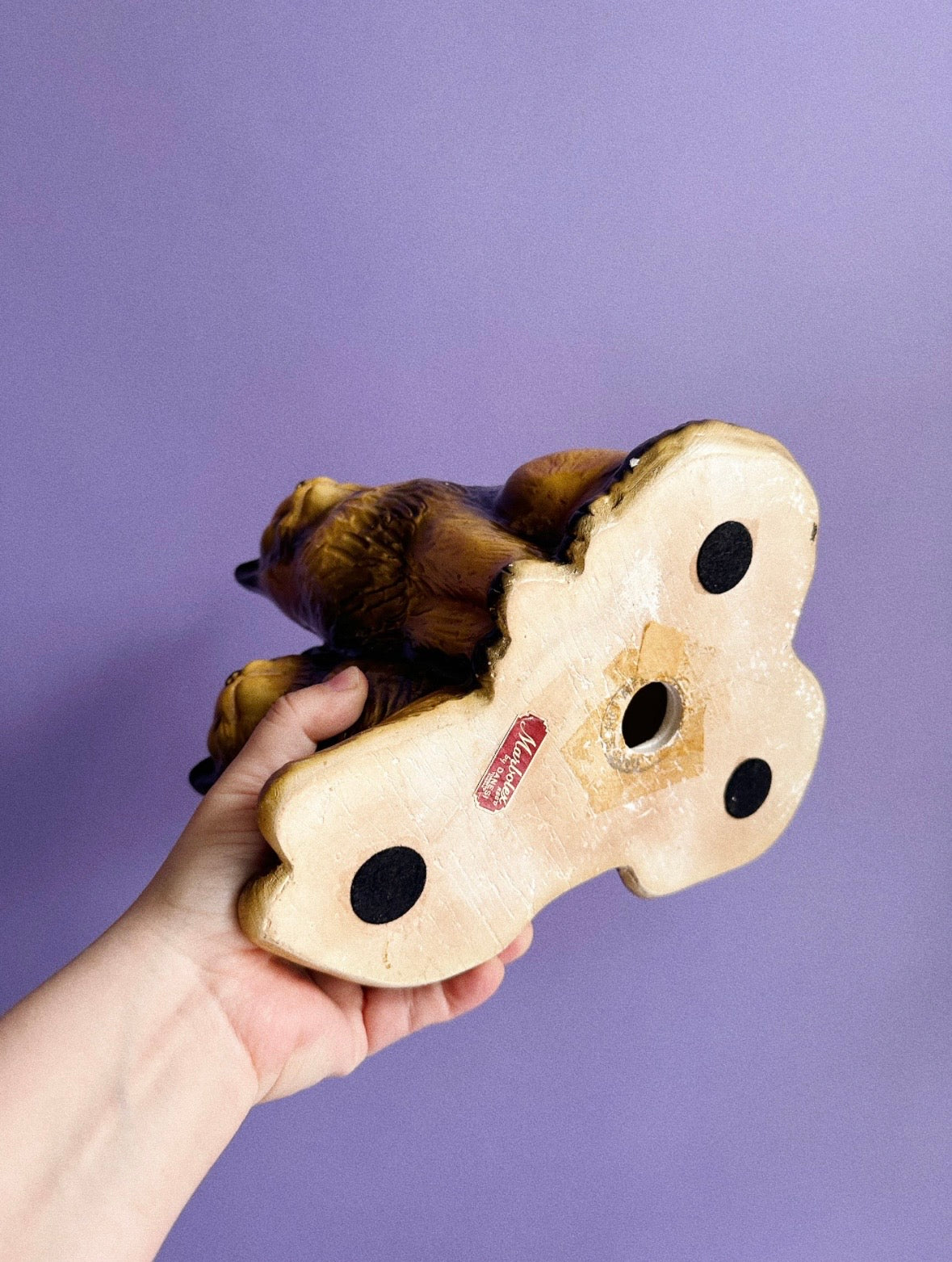 Vintage Ceramic Marbolex Double Cat Piggy Bank