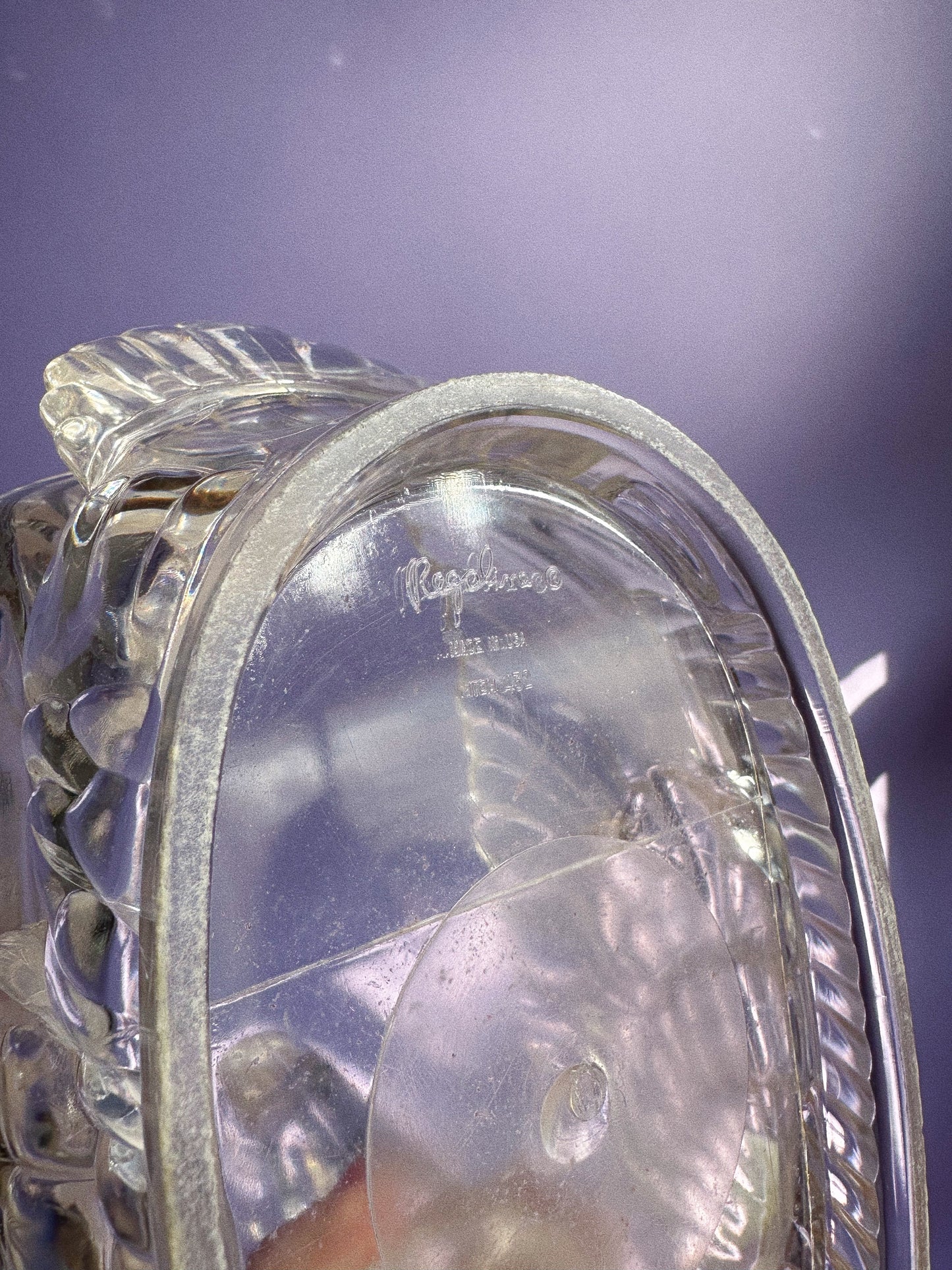 Vintage Regaline Plastic Lucite Clear Swan