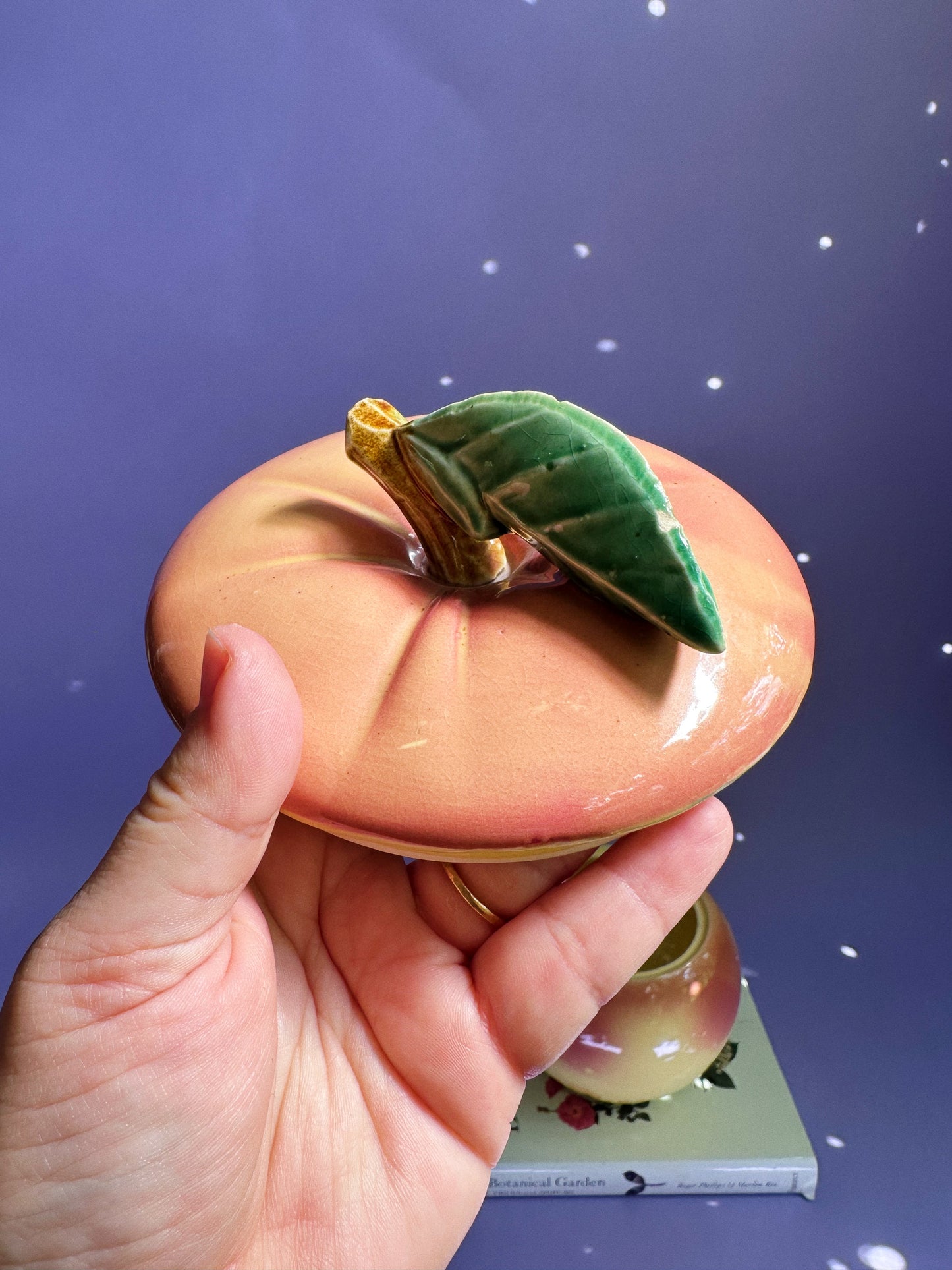 McCoy Blushing Yellow Apple Cookie Jar Ceramic Vintage MCM