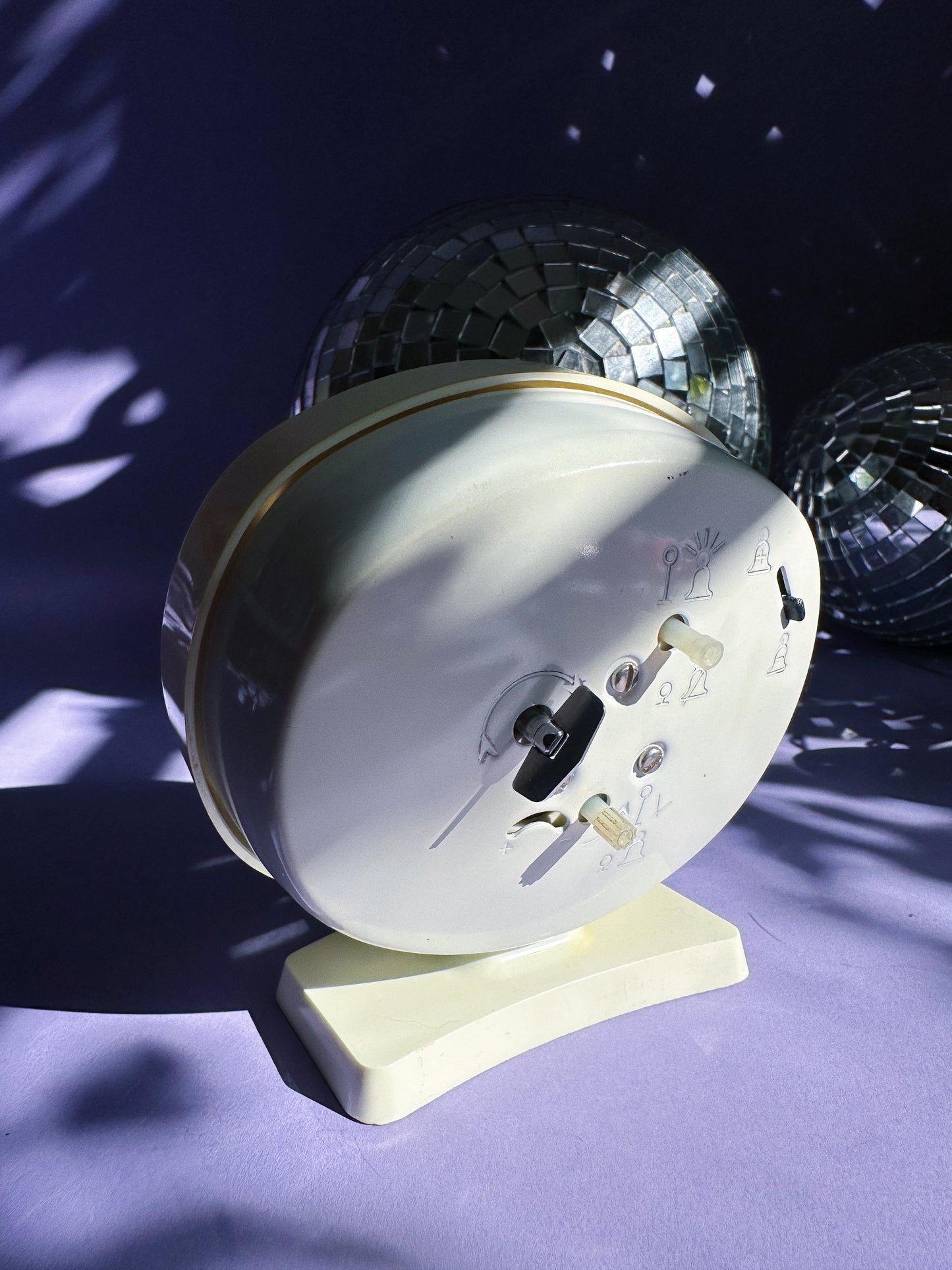 Vintage Westclox Wind-Up Alarm Clock w/ Floral Face Lady Ben