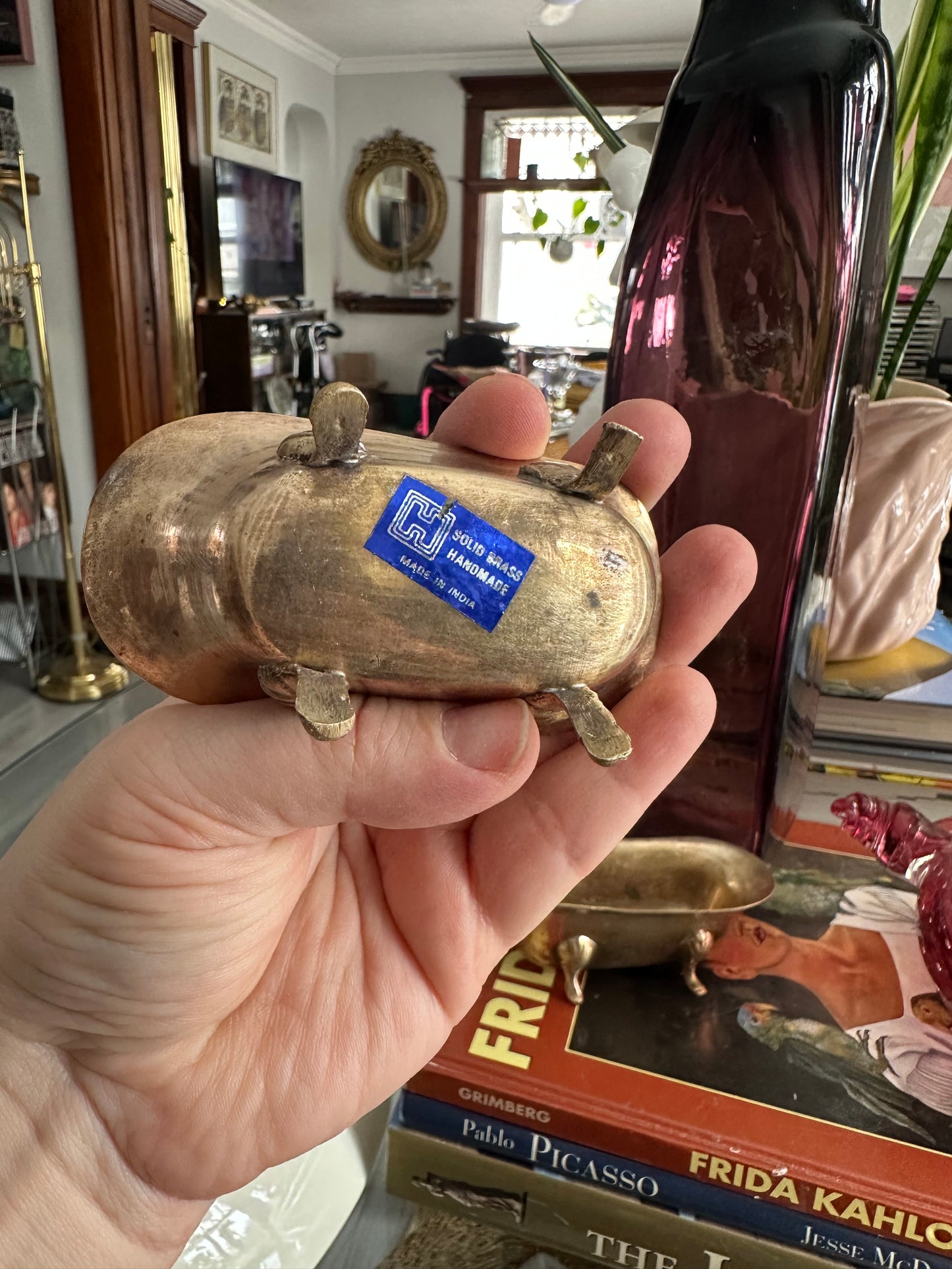 Vintage Brass Bath Tub Sculptures