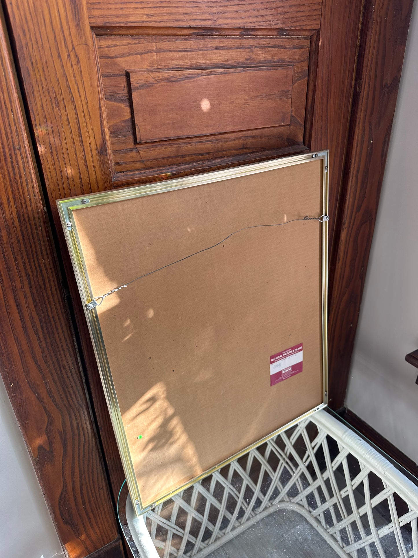 Vintage Chuck Oberstein Clowns Sad Signed Print Brass Framed