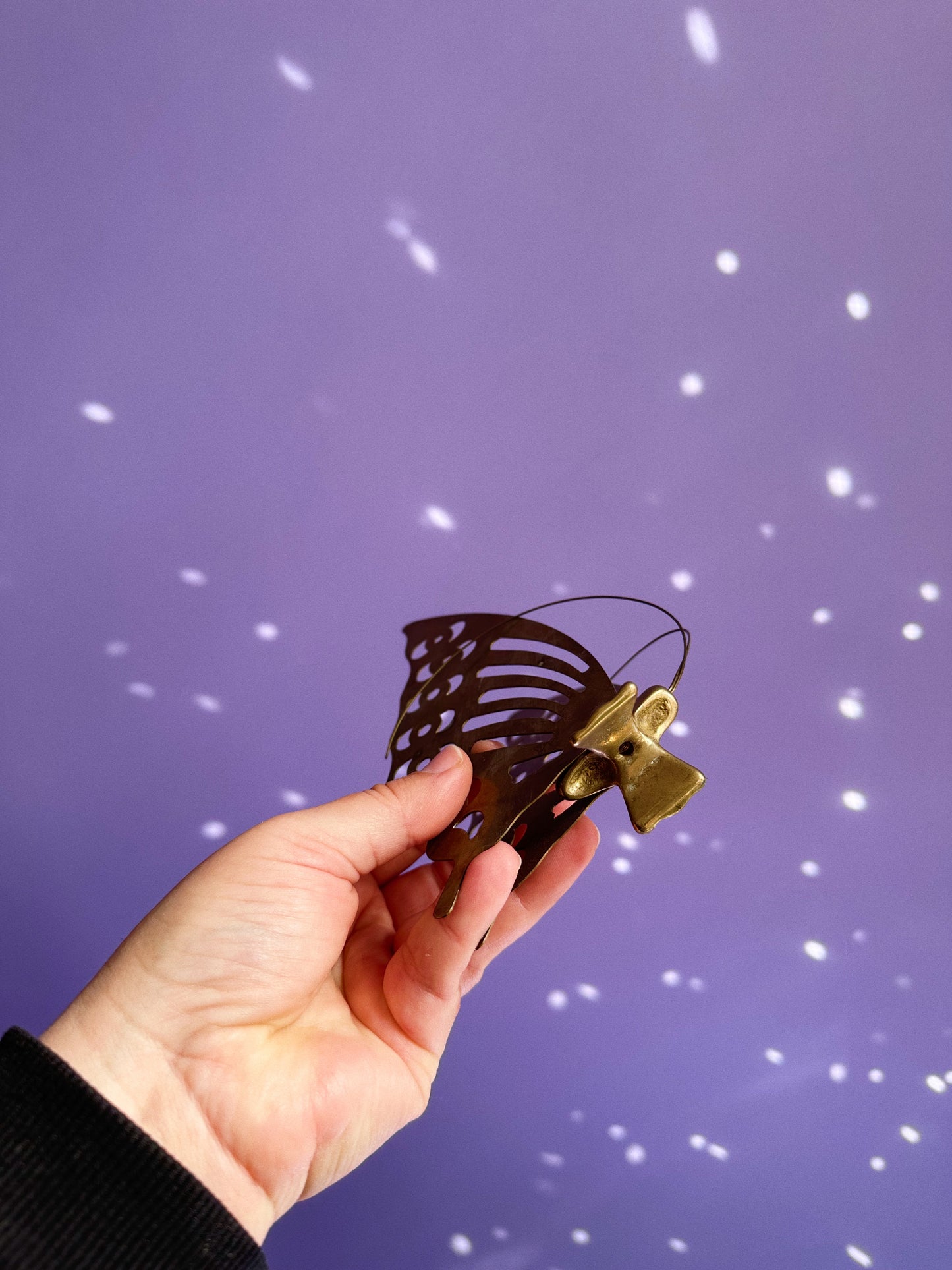 Pair of Vintage Brass Butterflies