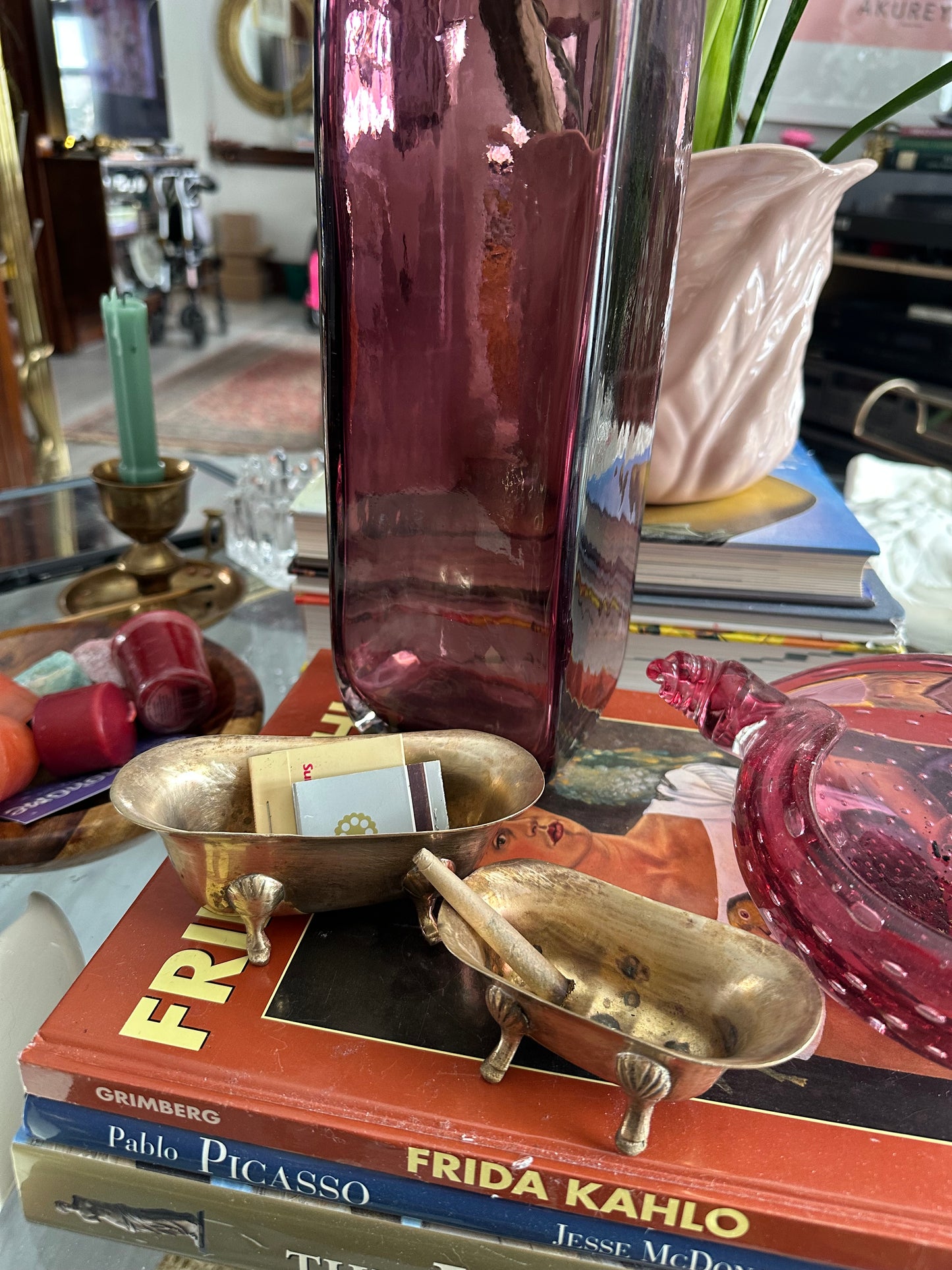 Vintage Brass Bath Tub Sculptures