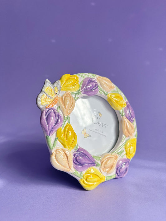 Ceramic Floral Y2K Picture Frame