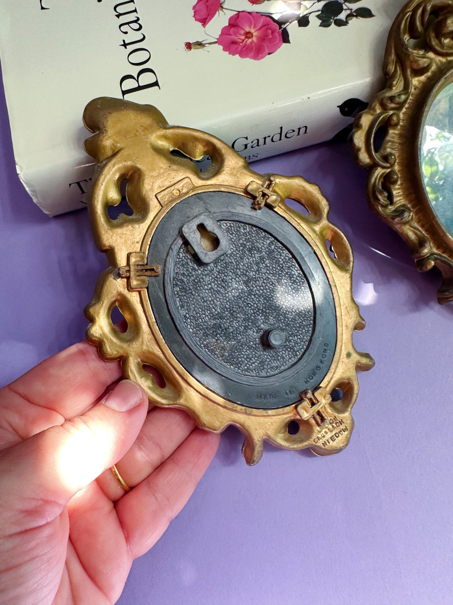 Pair of Baroque Plastic Framed Wall Prints Victorian