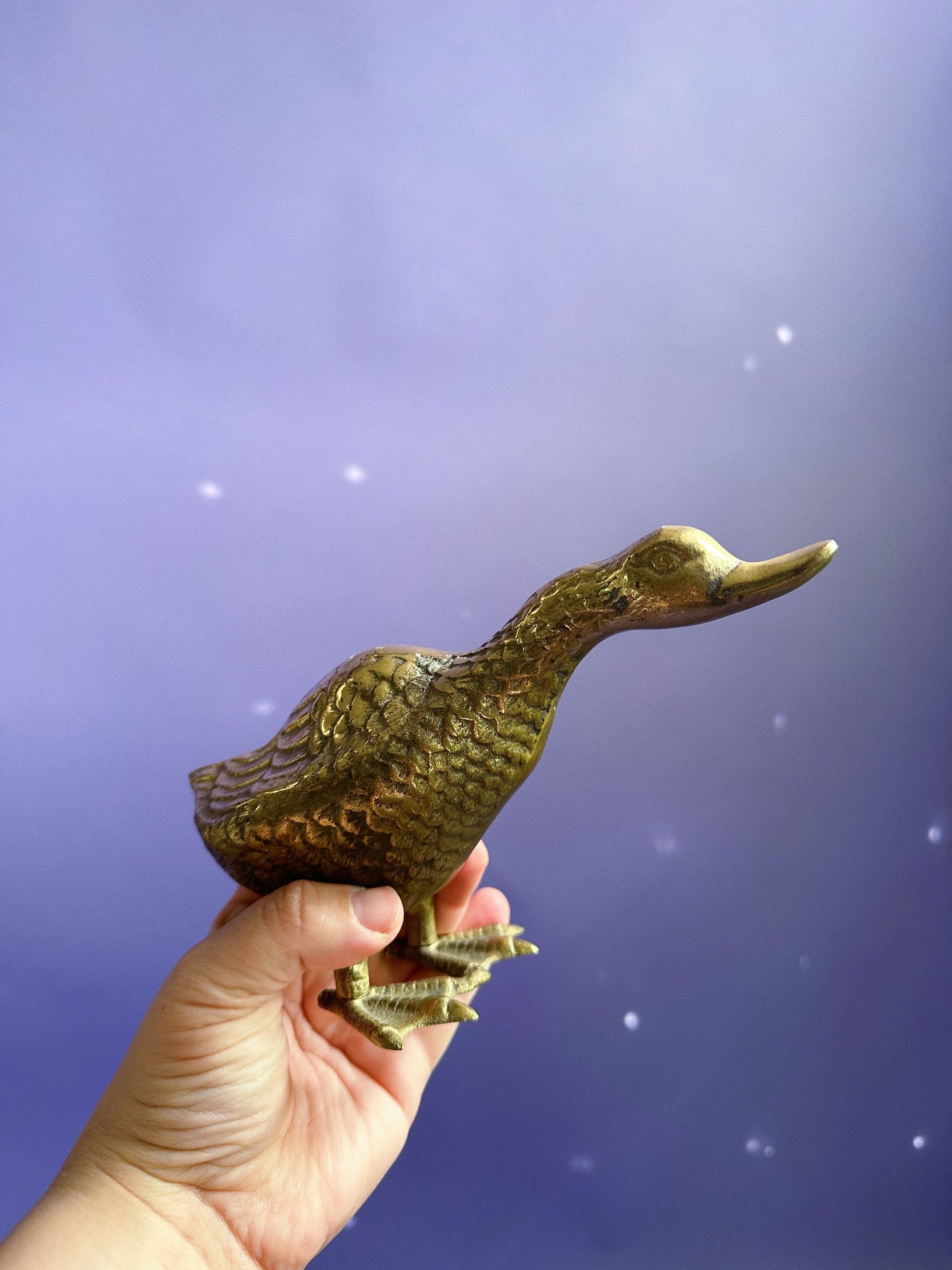 Vintage Brass Goose Sculpture