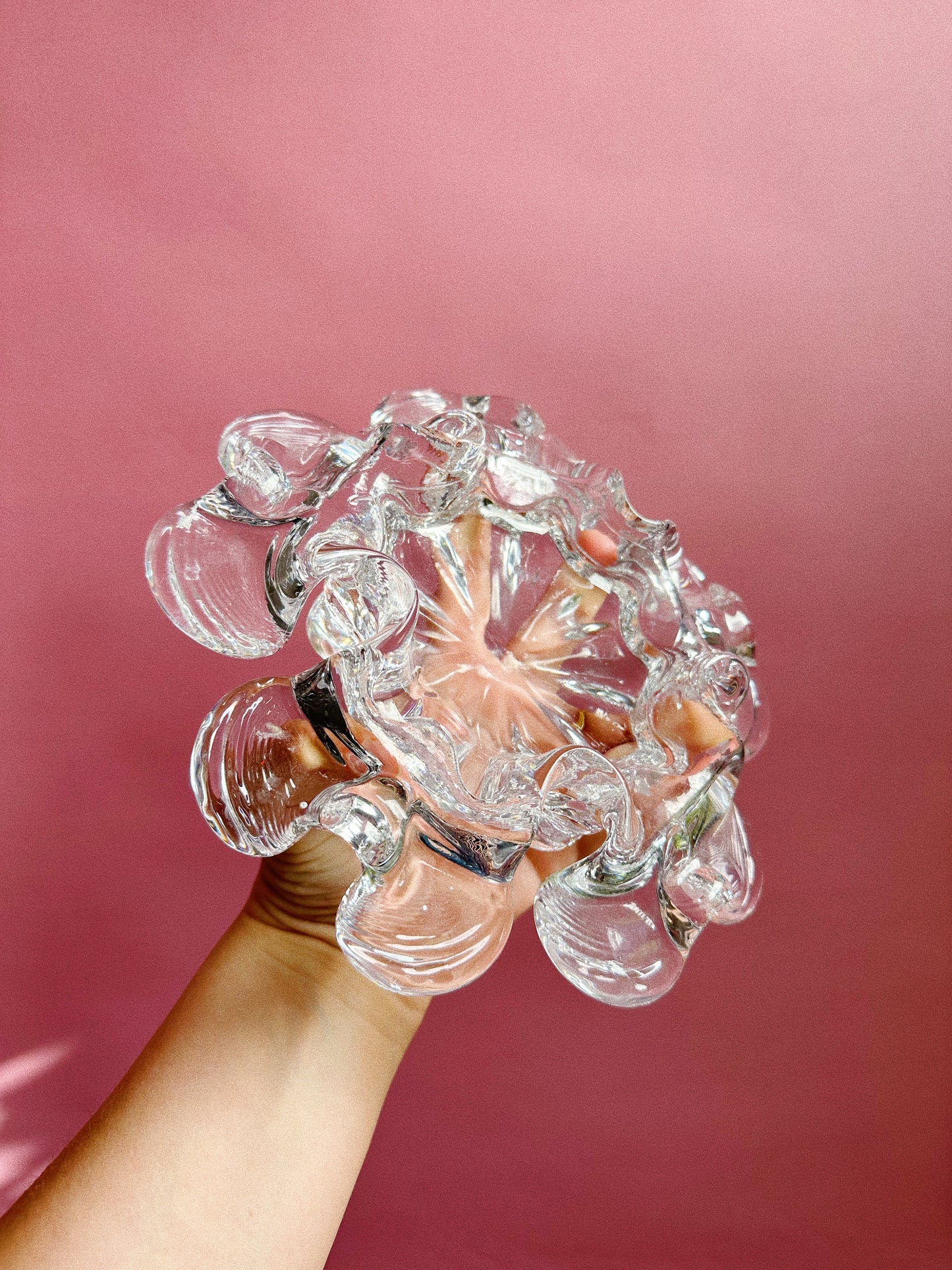 Vintage Heavy Crystal Ashtray / Throw Dish