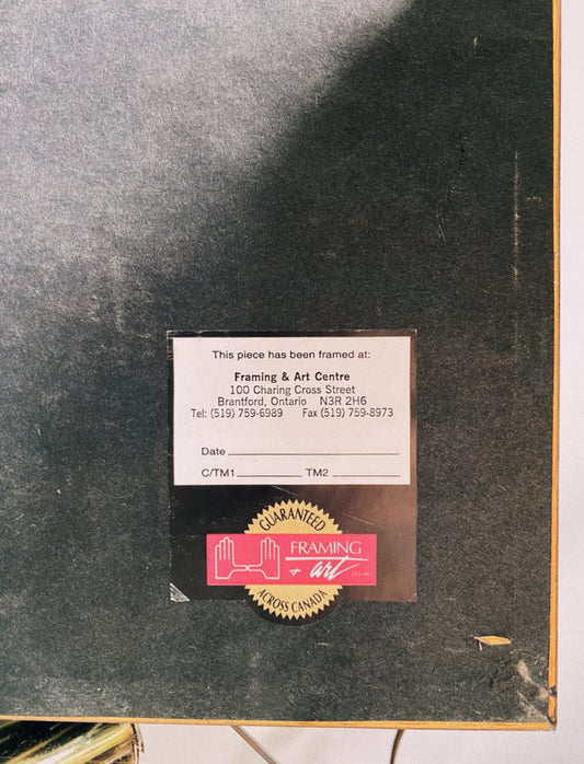 Beautiful Vintage Framed Sunset Crewel Art