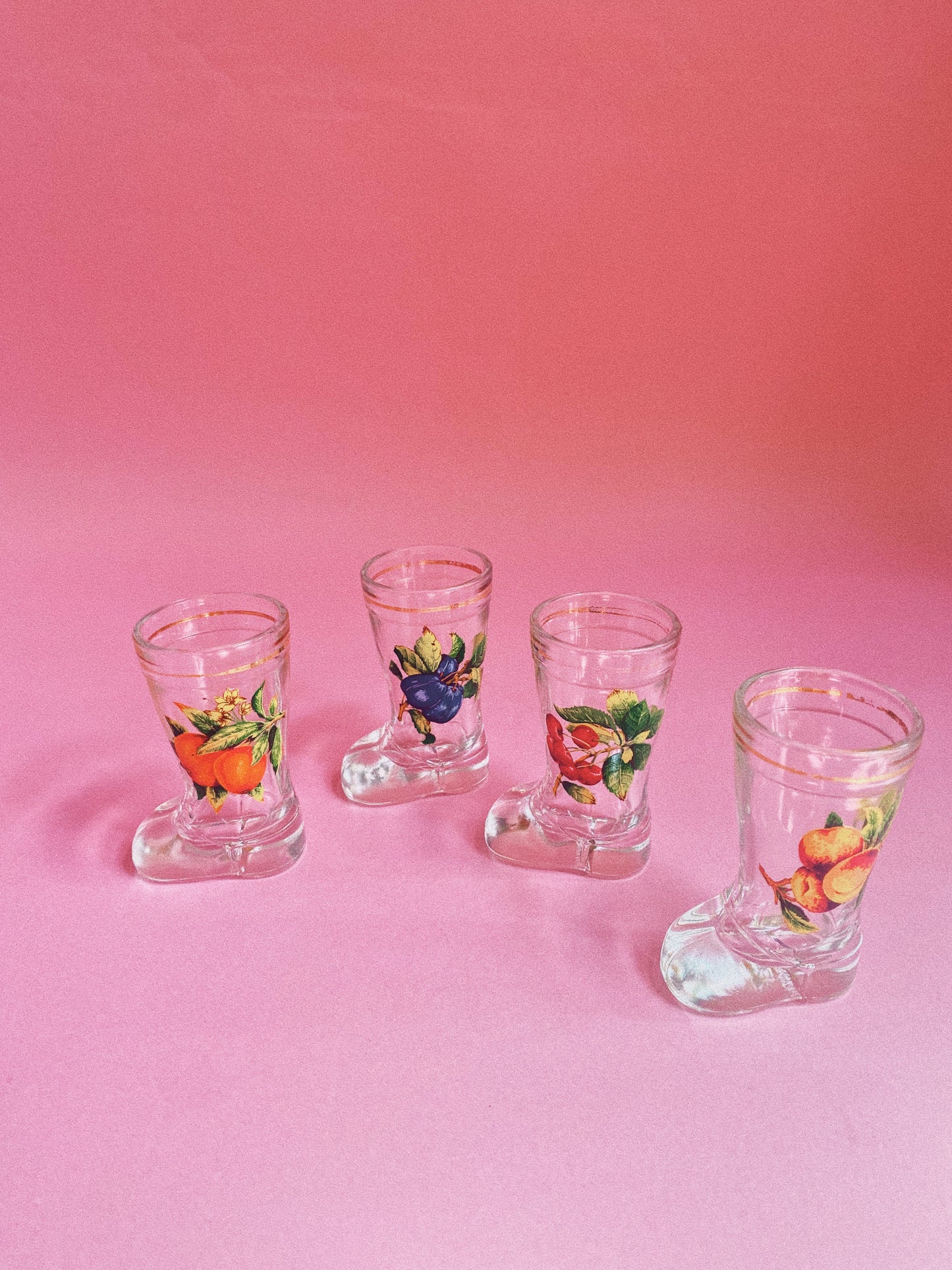 Mid Century Mod Dep Boot Shot Glasses