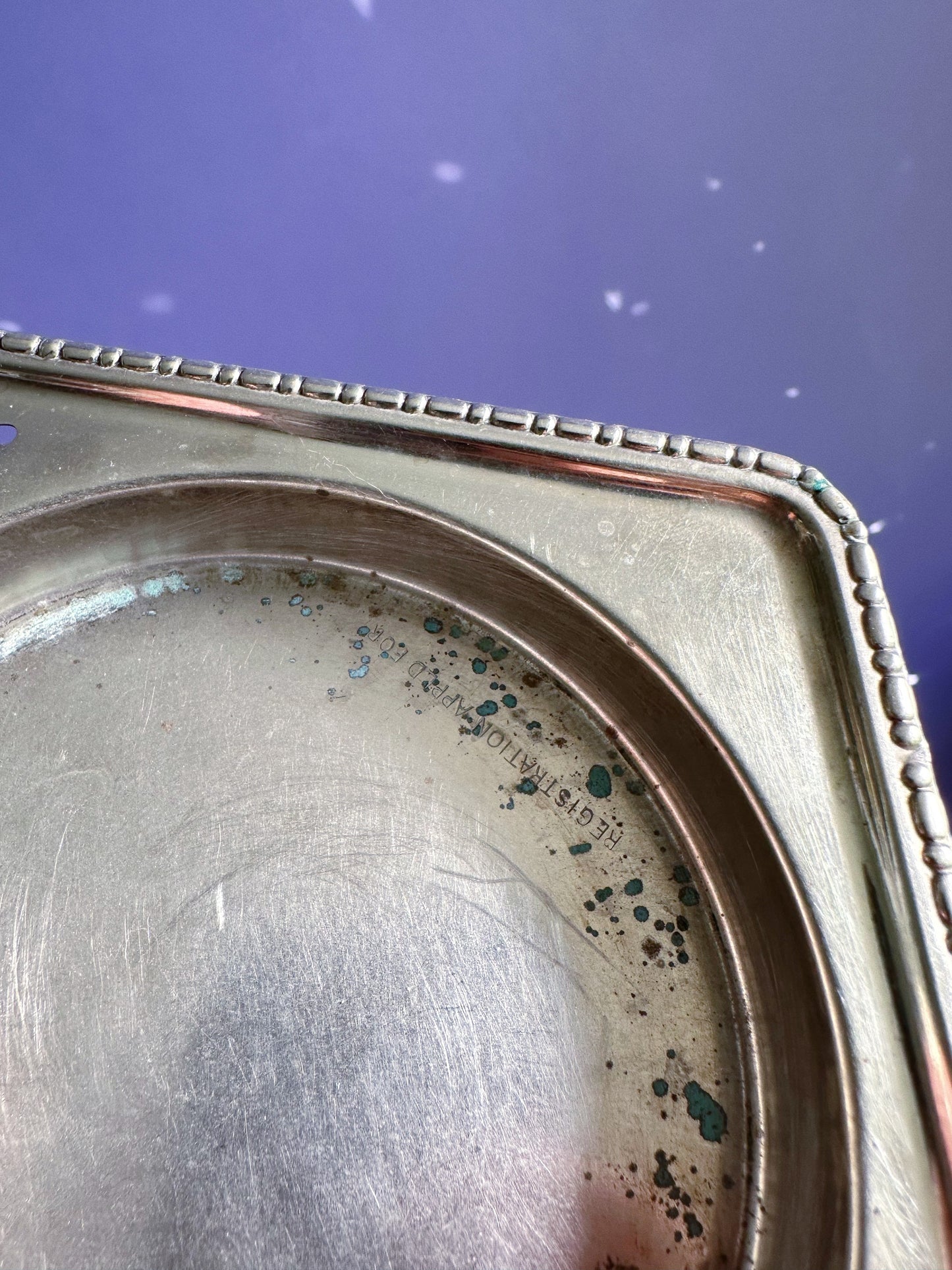 Vintage Silver Plated Glass Ashtray / Throw Dish