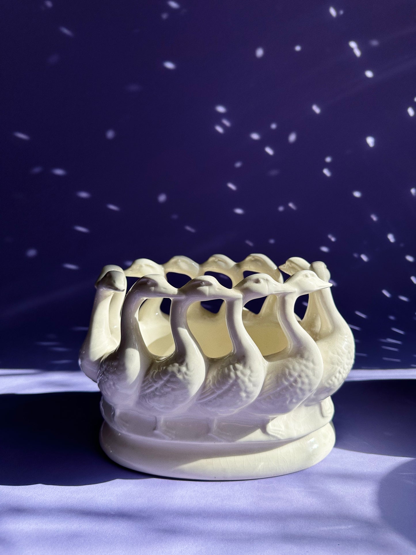 Vintage Lenwile Aradtt Flock Of Geese By Art Ware 12 Geese Large