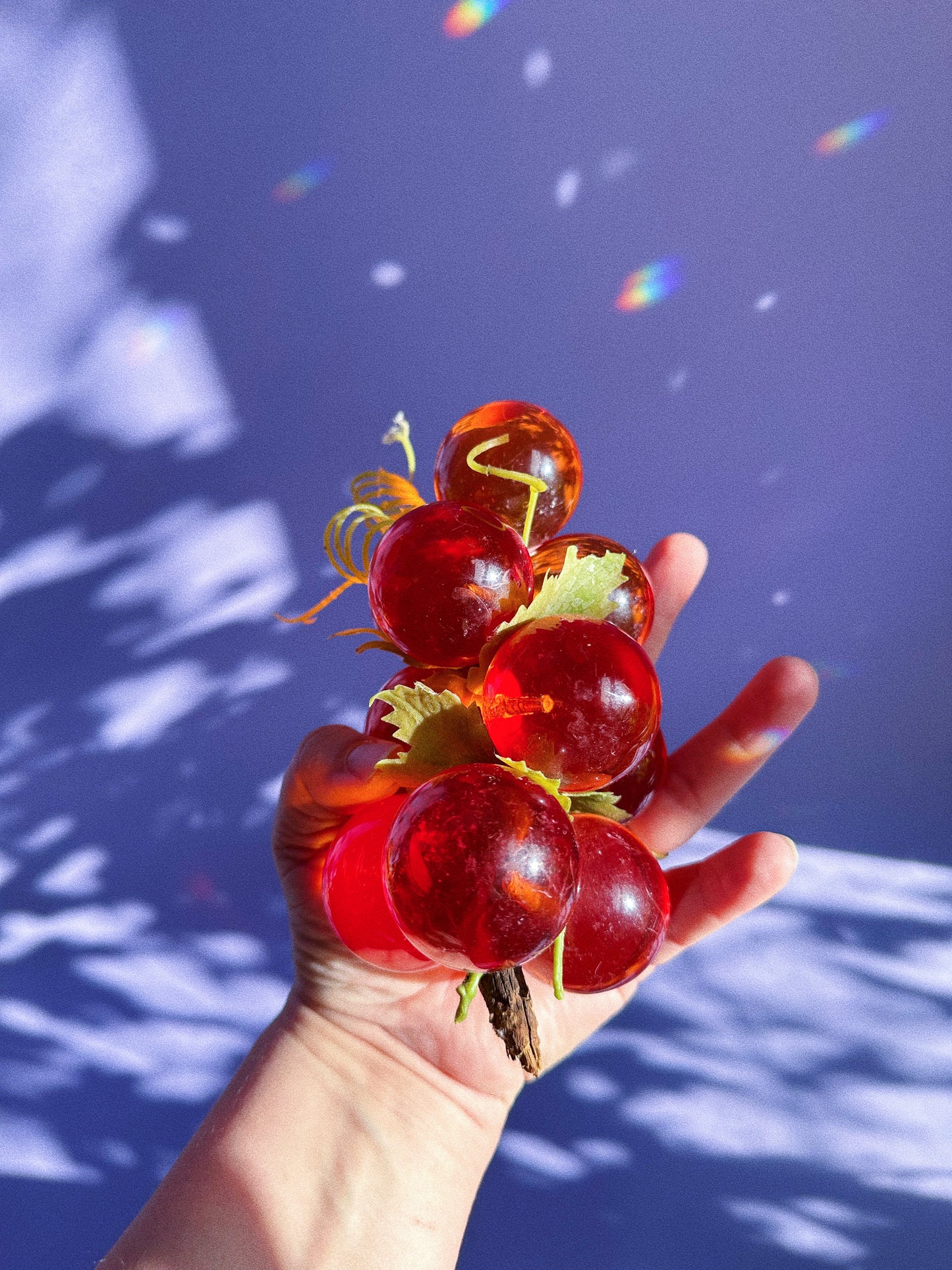 Vintage Red / Orange Lucite Grapes