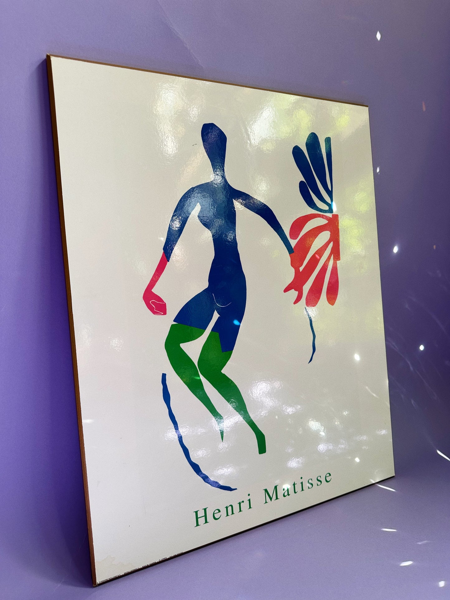 Matisse Blue Nude With Green Stockings Rare Authentic 1997 Wood Plaque Art Print