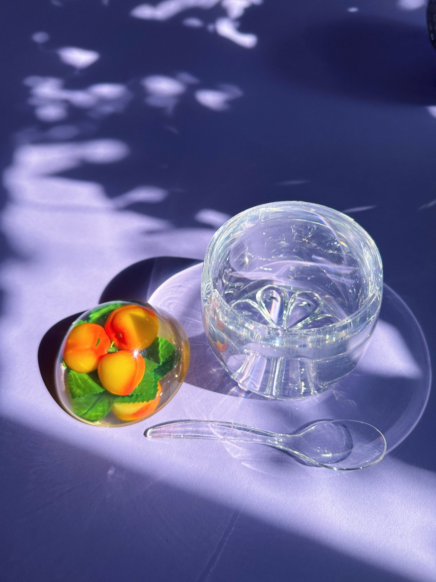 Vintage Lucite Acrylic Dome Lid Marmalade Preserve Pot With Spoon