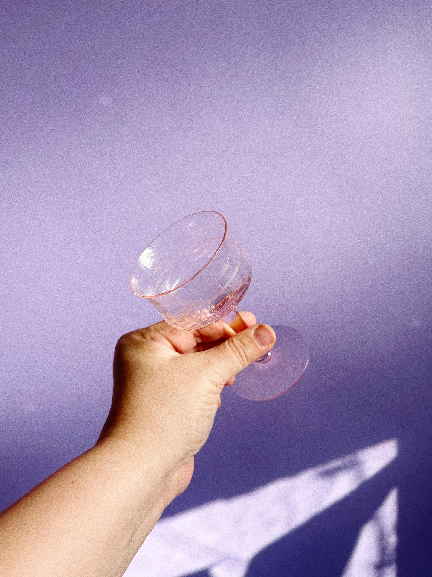 Vintage Pink Etched Champagne / Sparkling Coupes