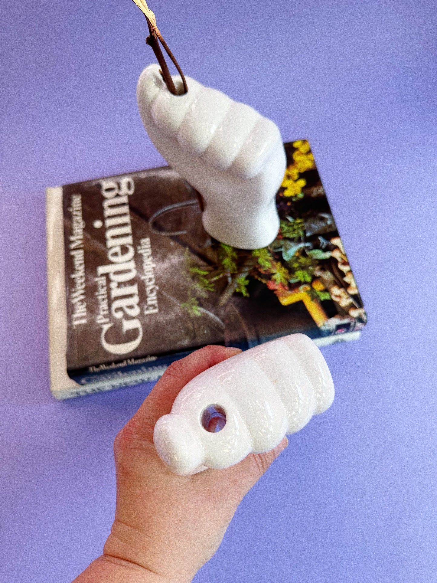 Vintage 1980s Ceramic Fist Sculpture