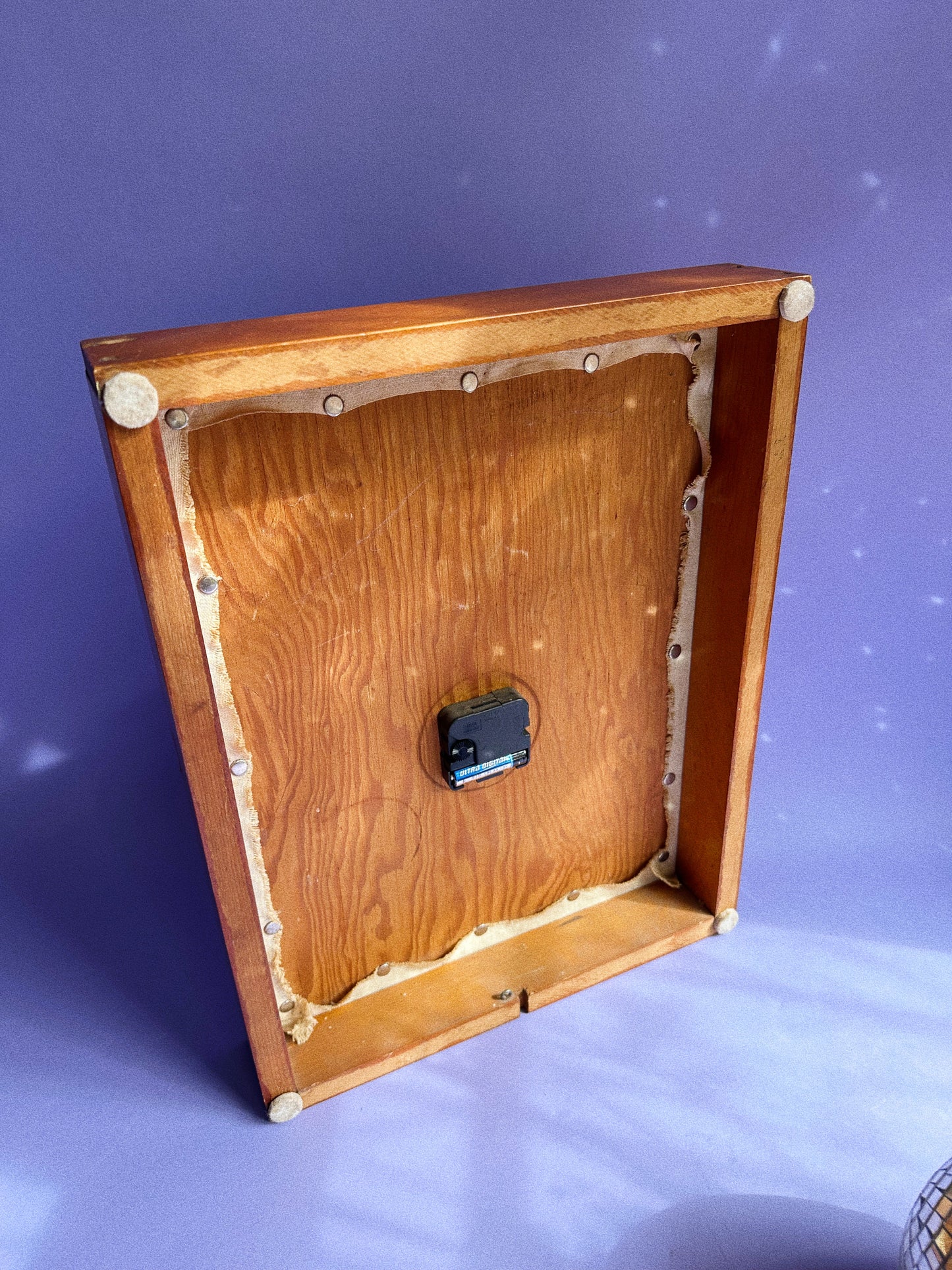 Americana Hand Embroidered Needlepoint Wall Clock, Vintage Handmade