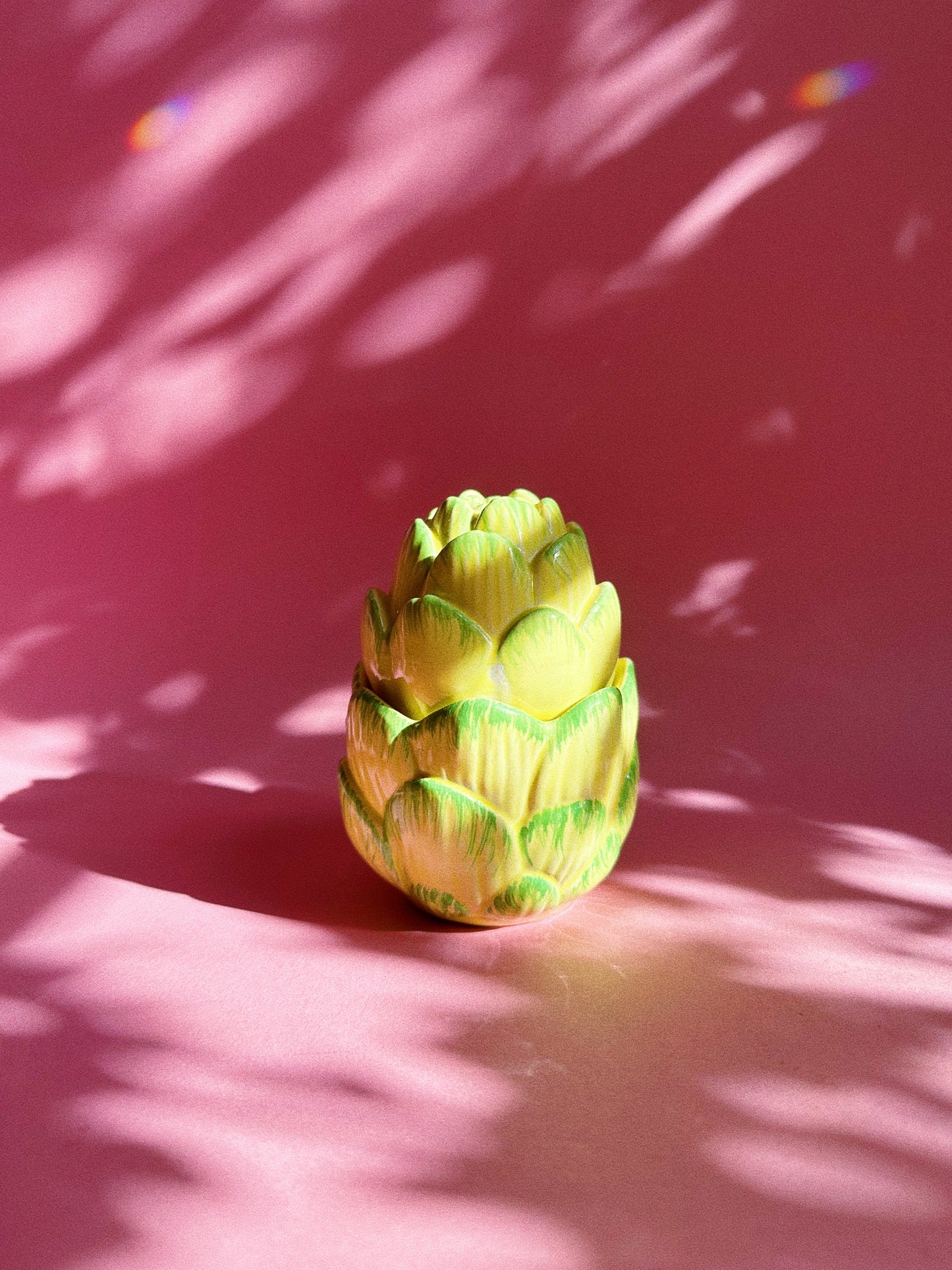 Vintage Yellow Ceramic Artichoke Salt & Pepper Shakers