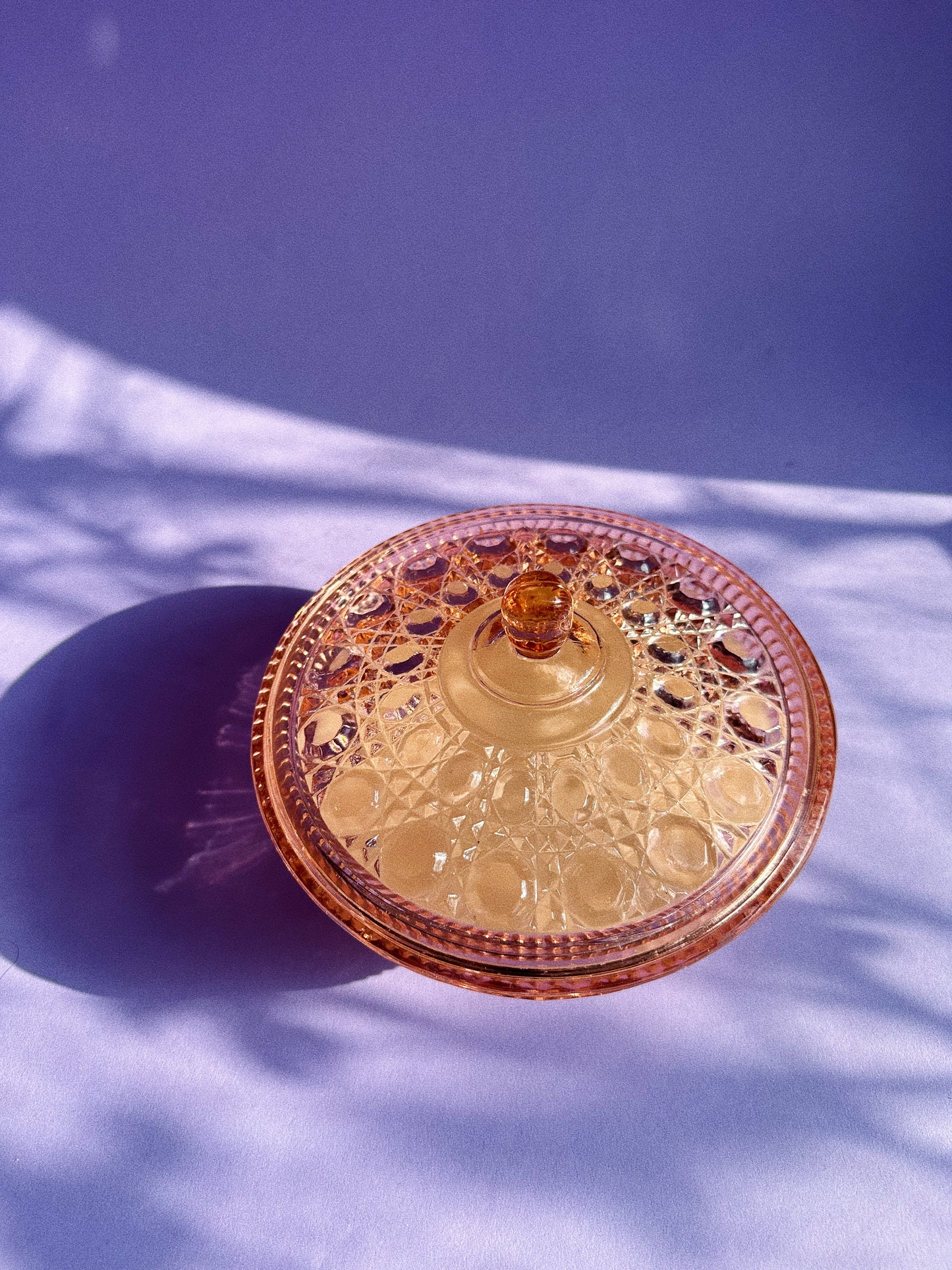 Vintage Pink Depression Indiana Glass Lidded 3 Wick Soft Vanilla Soy Candle