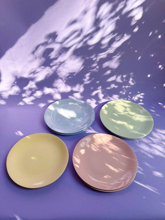 Mid Century Modern Johnson Brothers Cloud Plates, Made In England