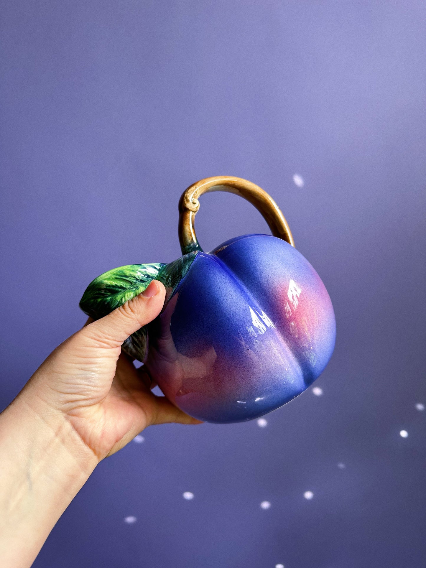 Vintage Italian Blueberry / Plum Water Pitcher