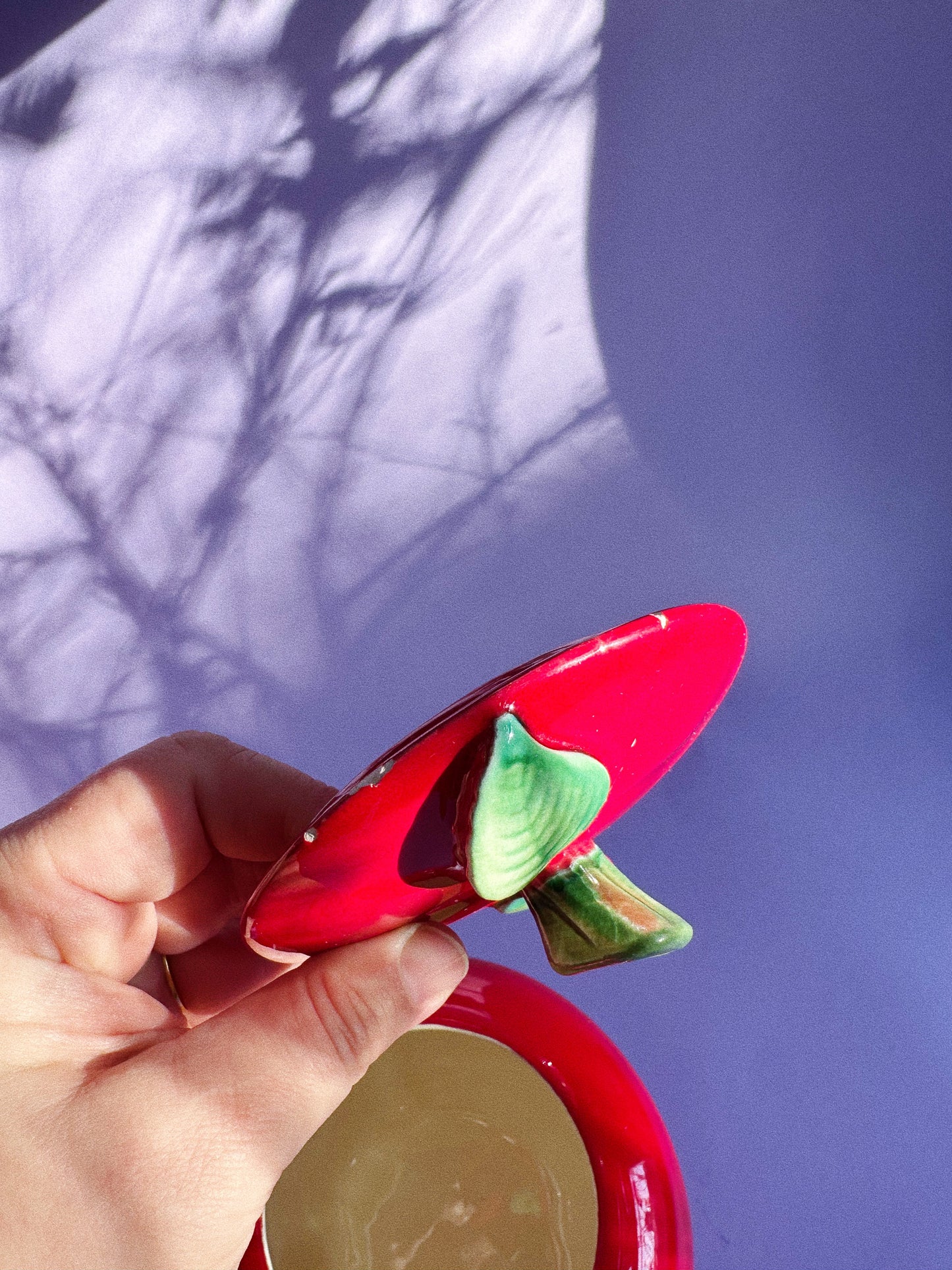 Vintage Red Ceramic Apple Canisters & Salt Pepper Shakers