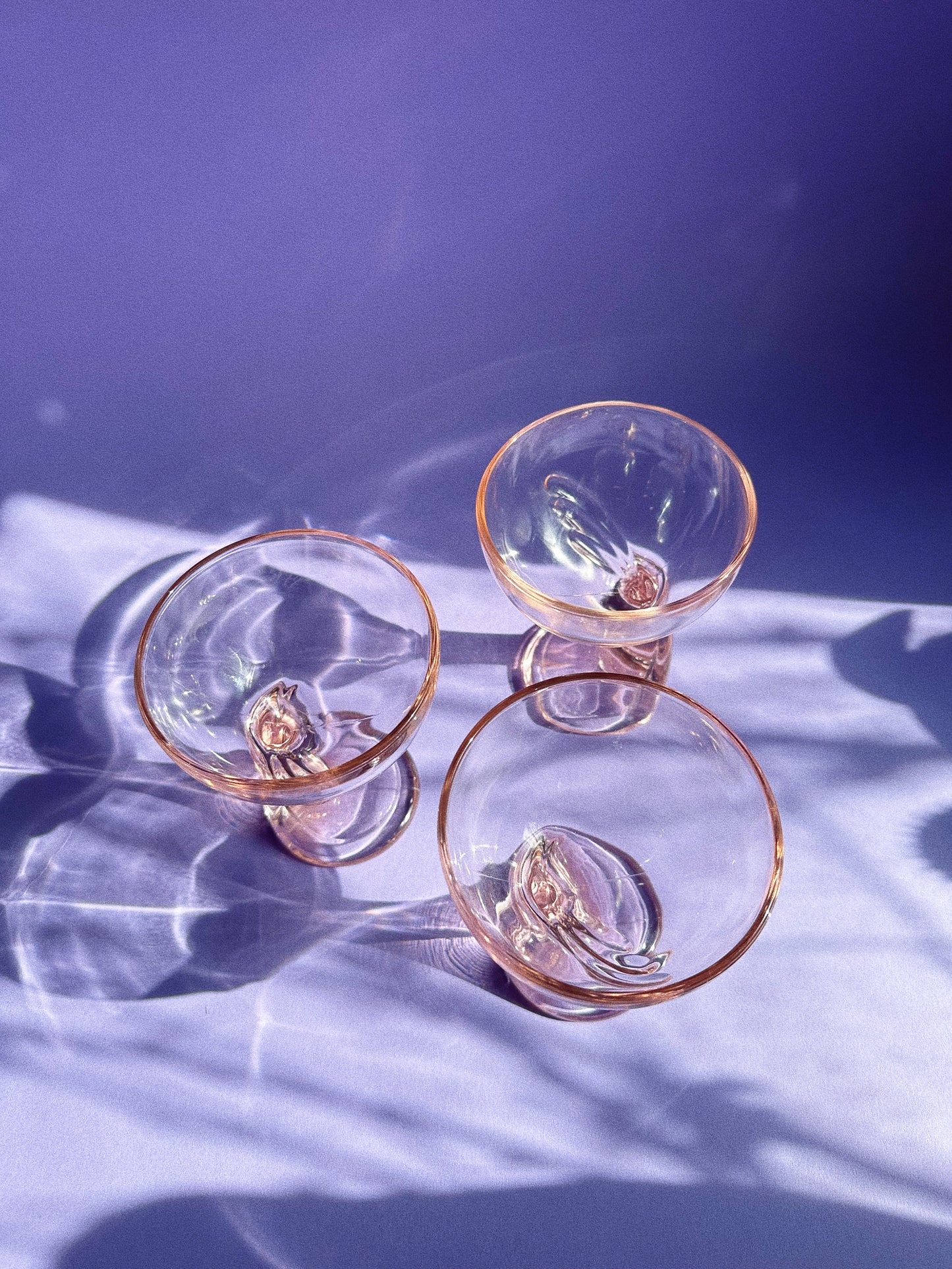 Vintage Pink Wing Cup/Bowl Set of 3