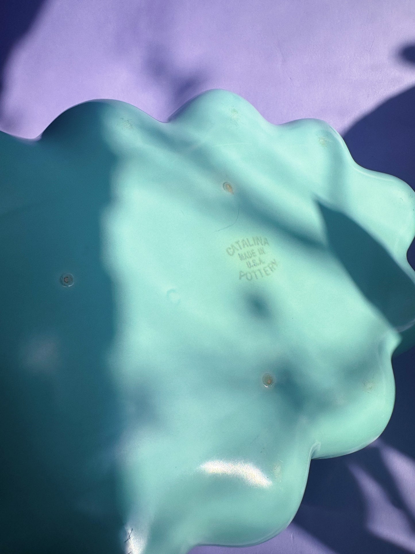 Catalina Pottery Shallow Scalloped Planter Bowl Mid-Century Modern 1930s