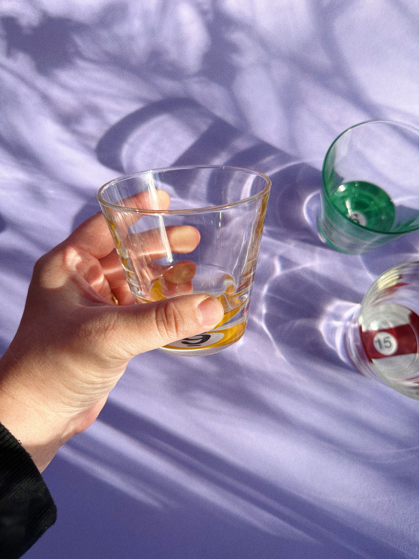 Set of 4 Vintage Luminarc France Billiard Lowball Glassware