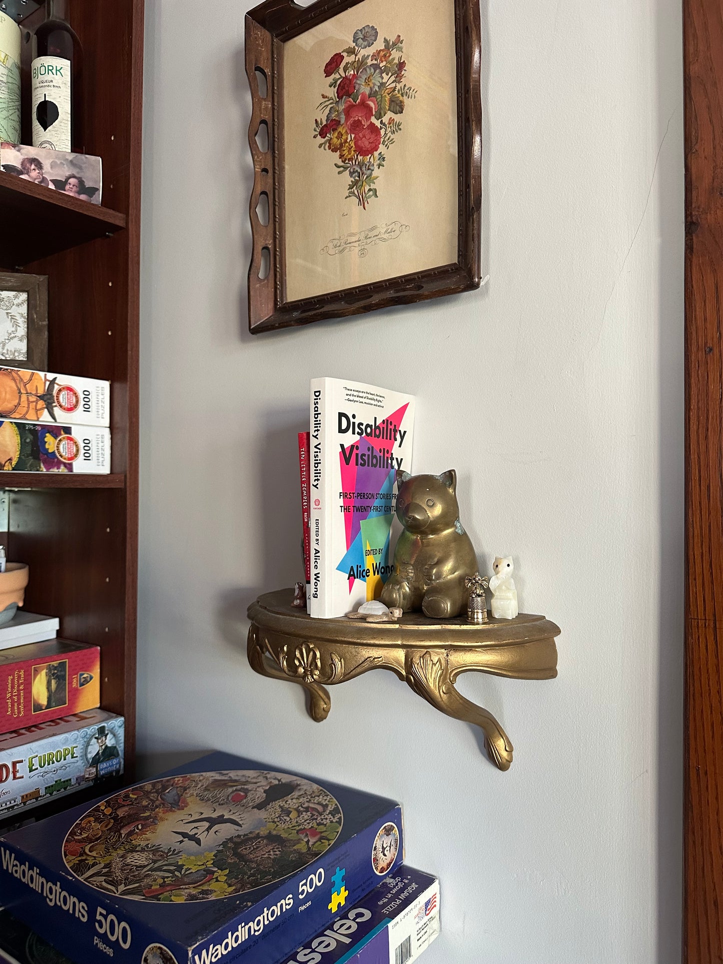 Vintage Brass Teddy Bear Bank