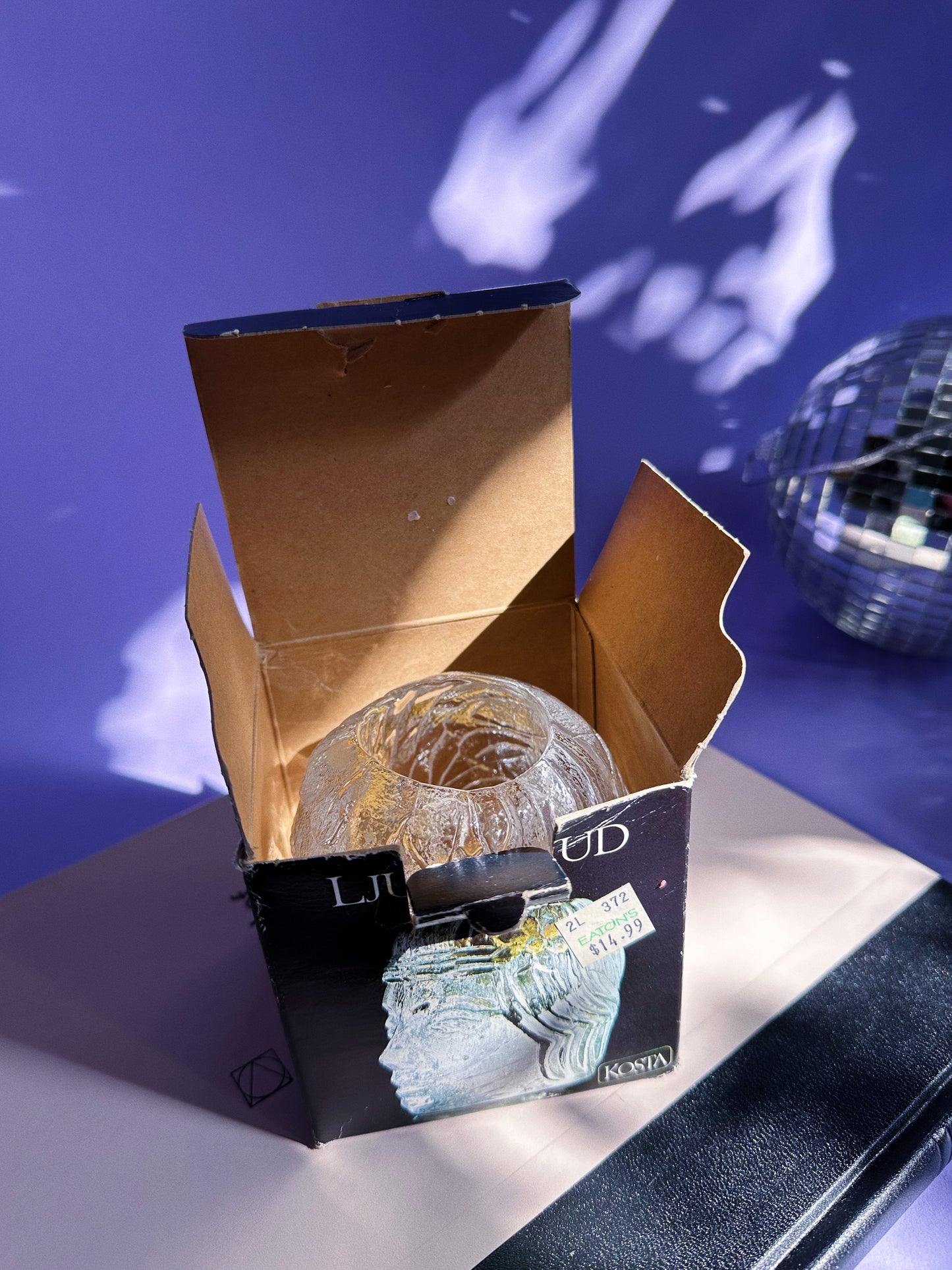 Vintage Kosta Boda Art Glass Head Candle Holder Designed by Bertil Vallien