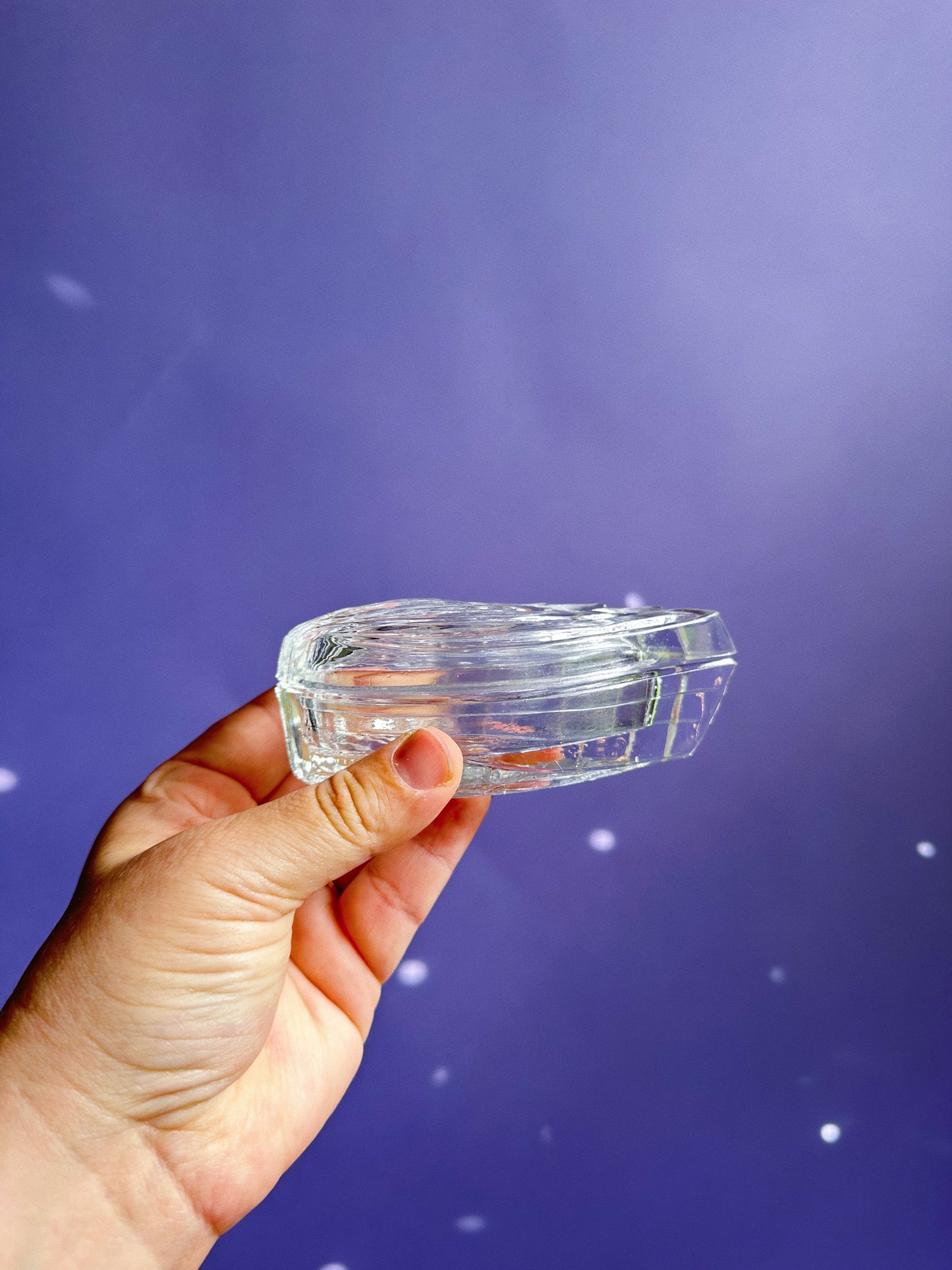 Vintage Crystal Swan Trinket Lidded Dish