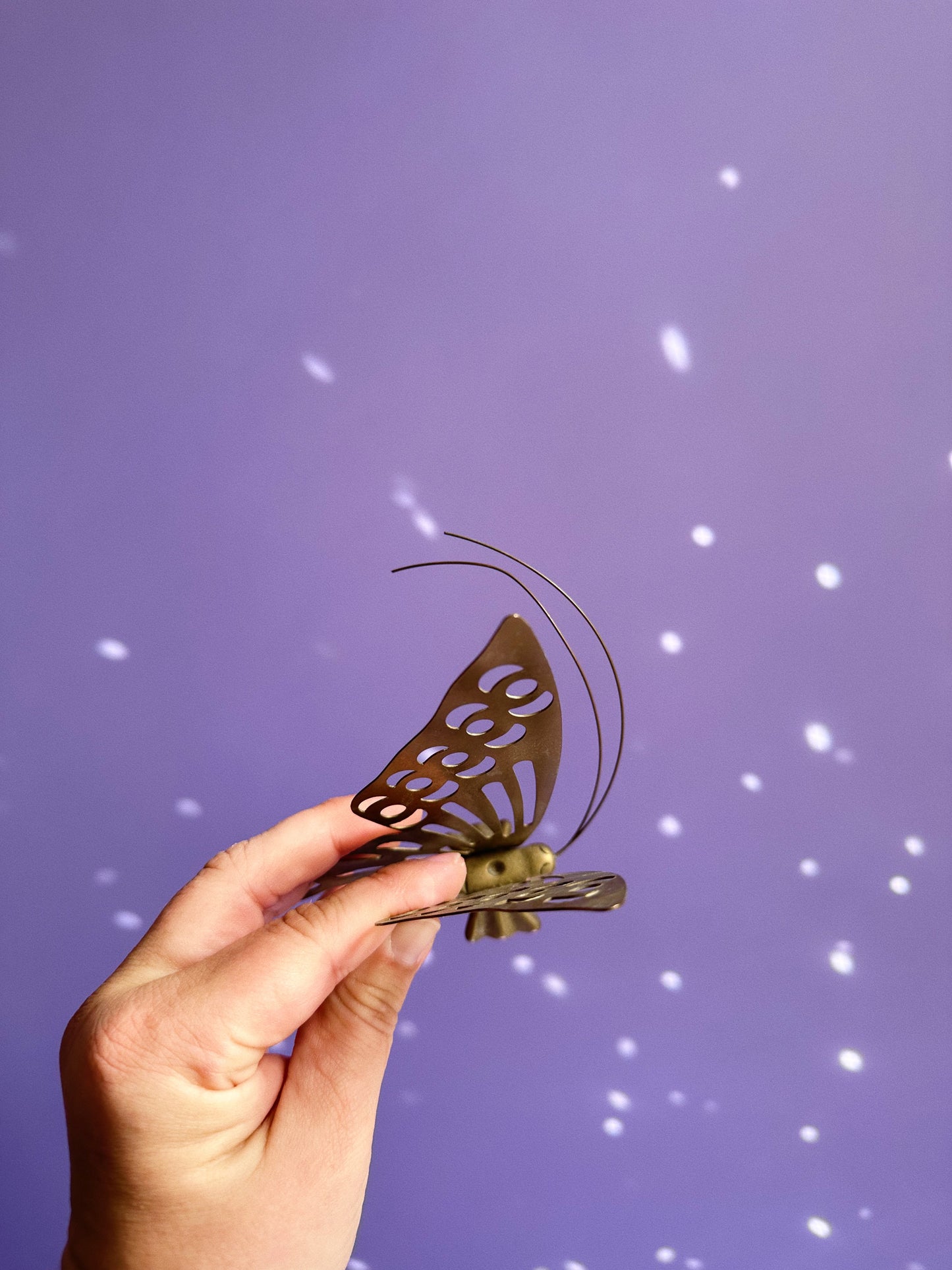 Pair of Vintage Brass Butterflies