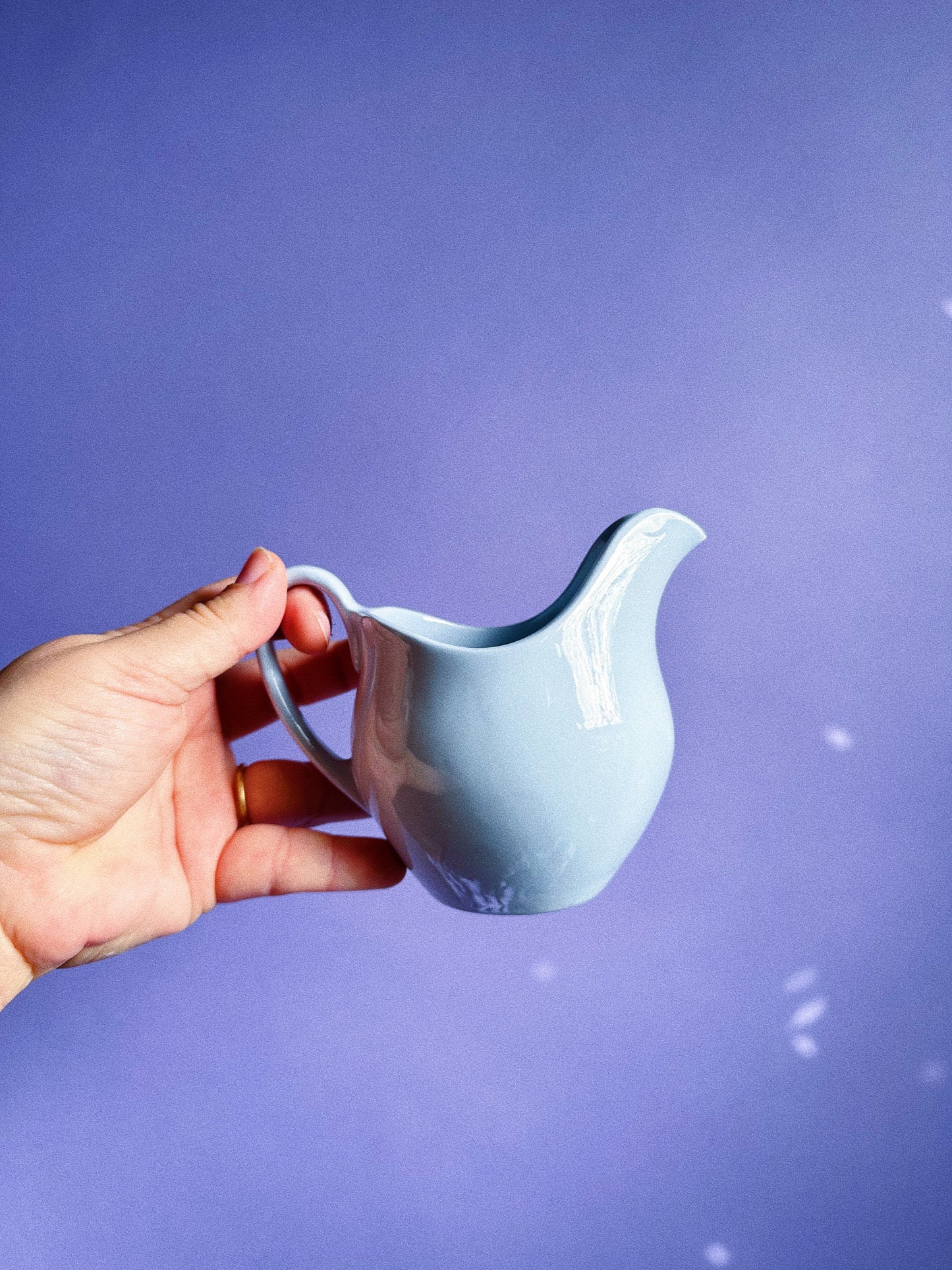 Vintage MCM Johnson Bros. Blue Cloud Pitchers