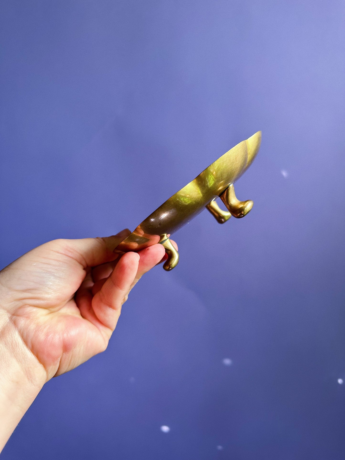 Vintage Footed Brass Dish