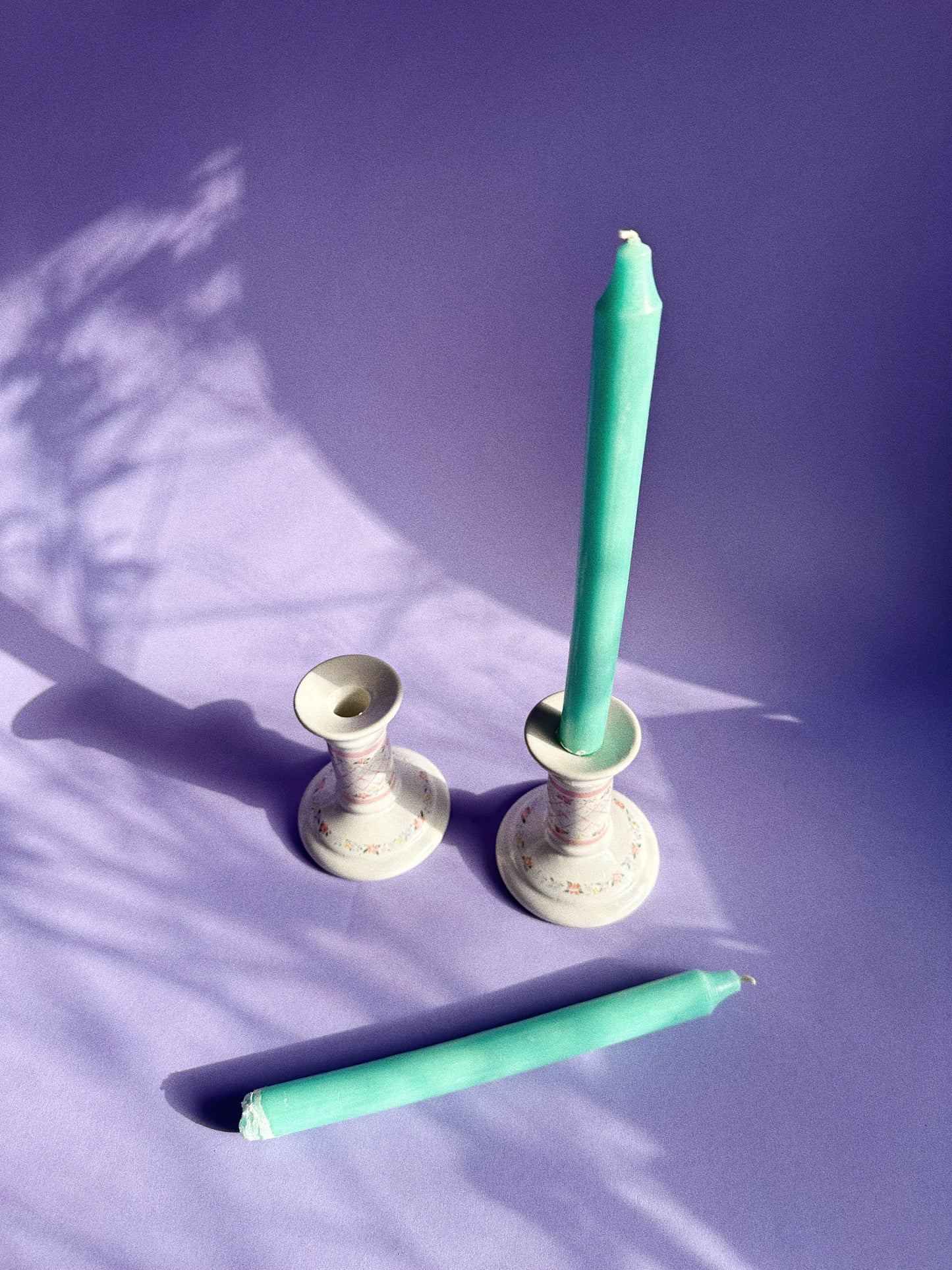 Cute Vintage Ceramic Candlesticks