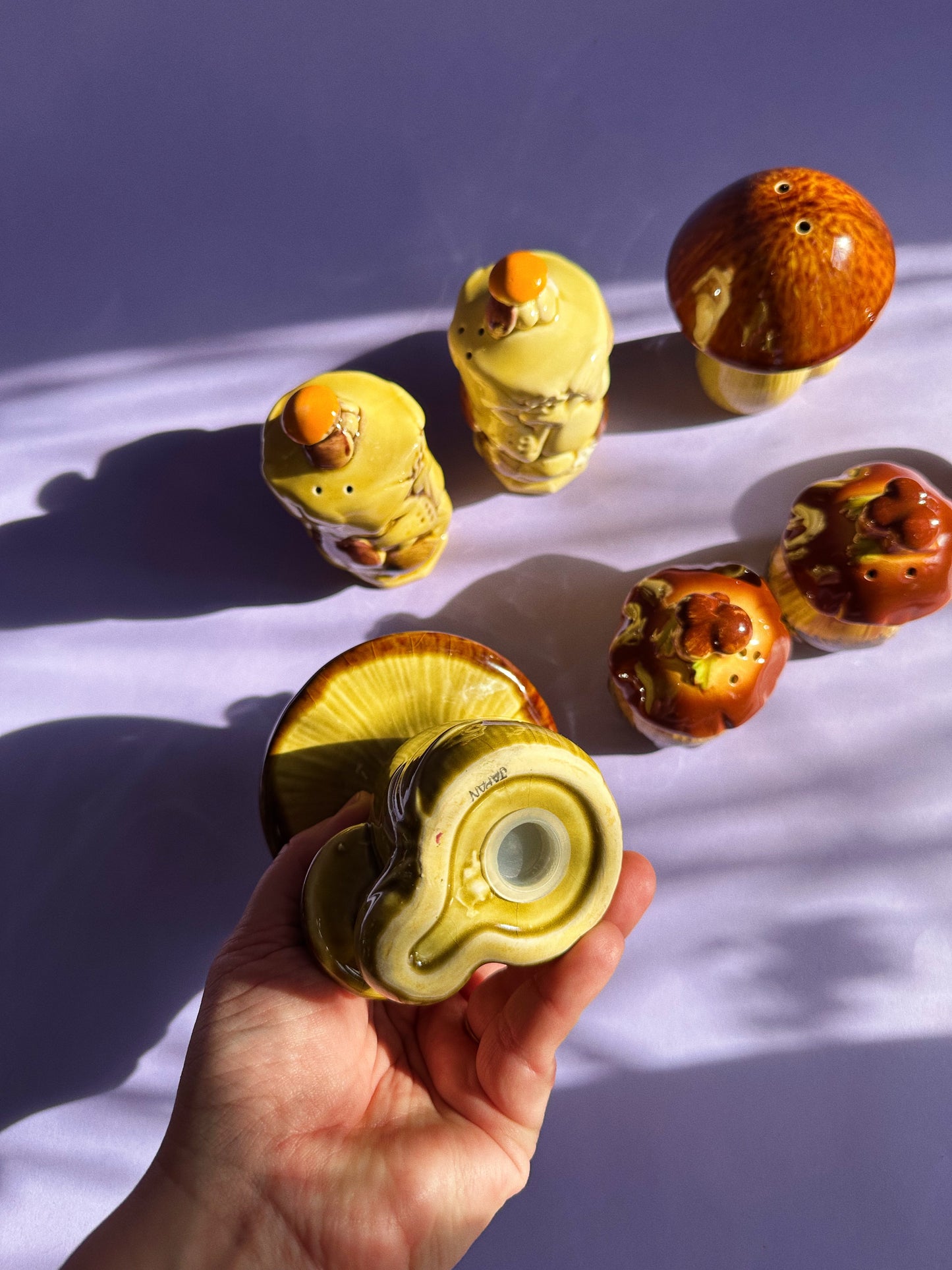 Vintage Mushroom Salt & Pepper Shakers