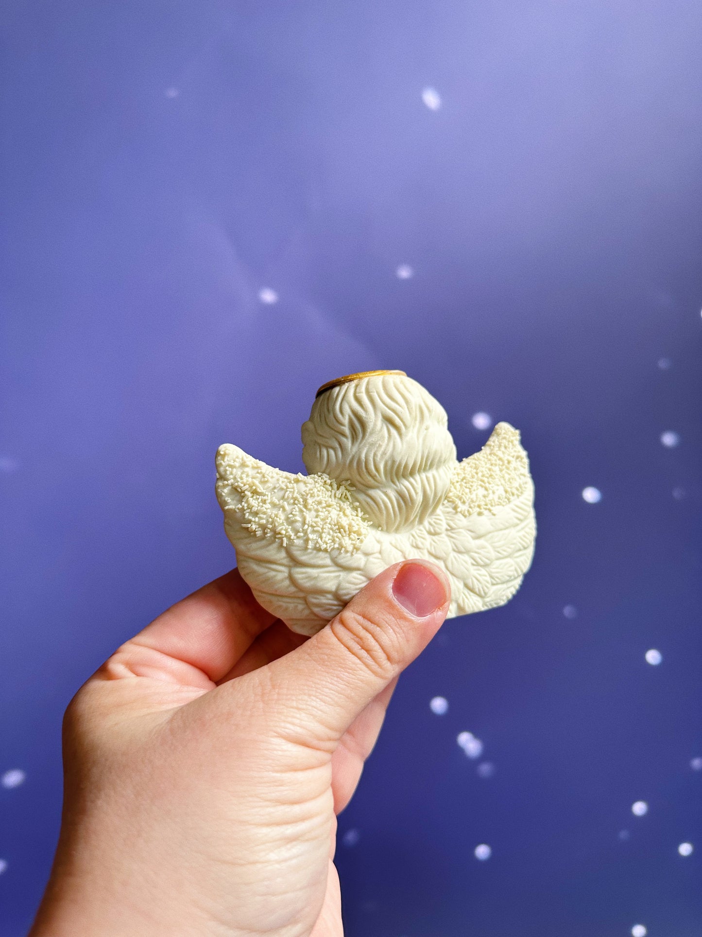 Pair of Sweet Cherub Ceramic Candlesticks for Taper Candles