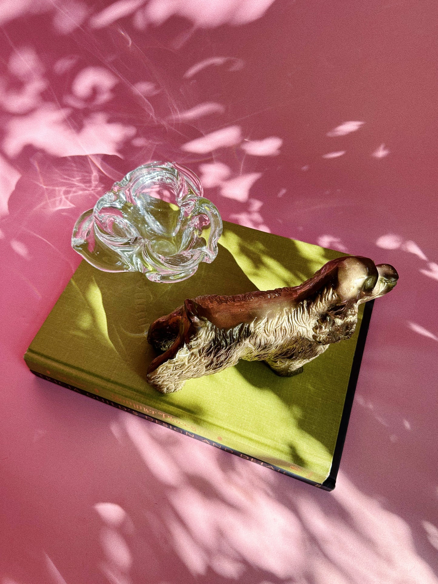 Vintage Large & Heavy Brass Cocker Spaniel Dog Sculpture