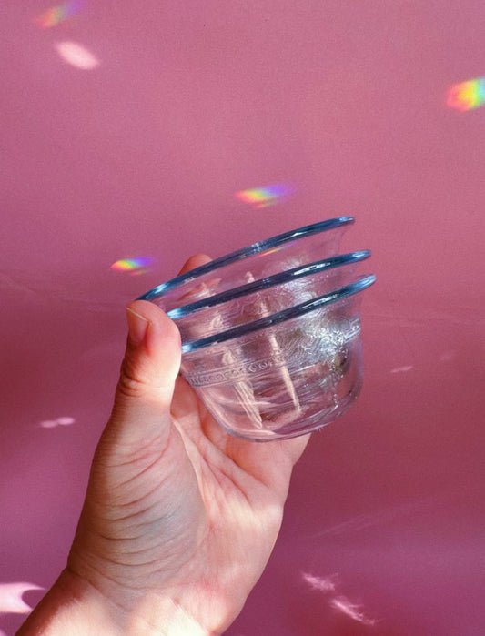 3 Vintage Fire King Sapphire Blue Dessert Cups