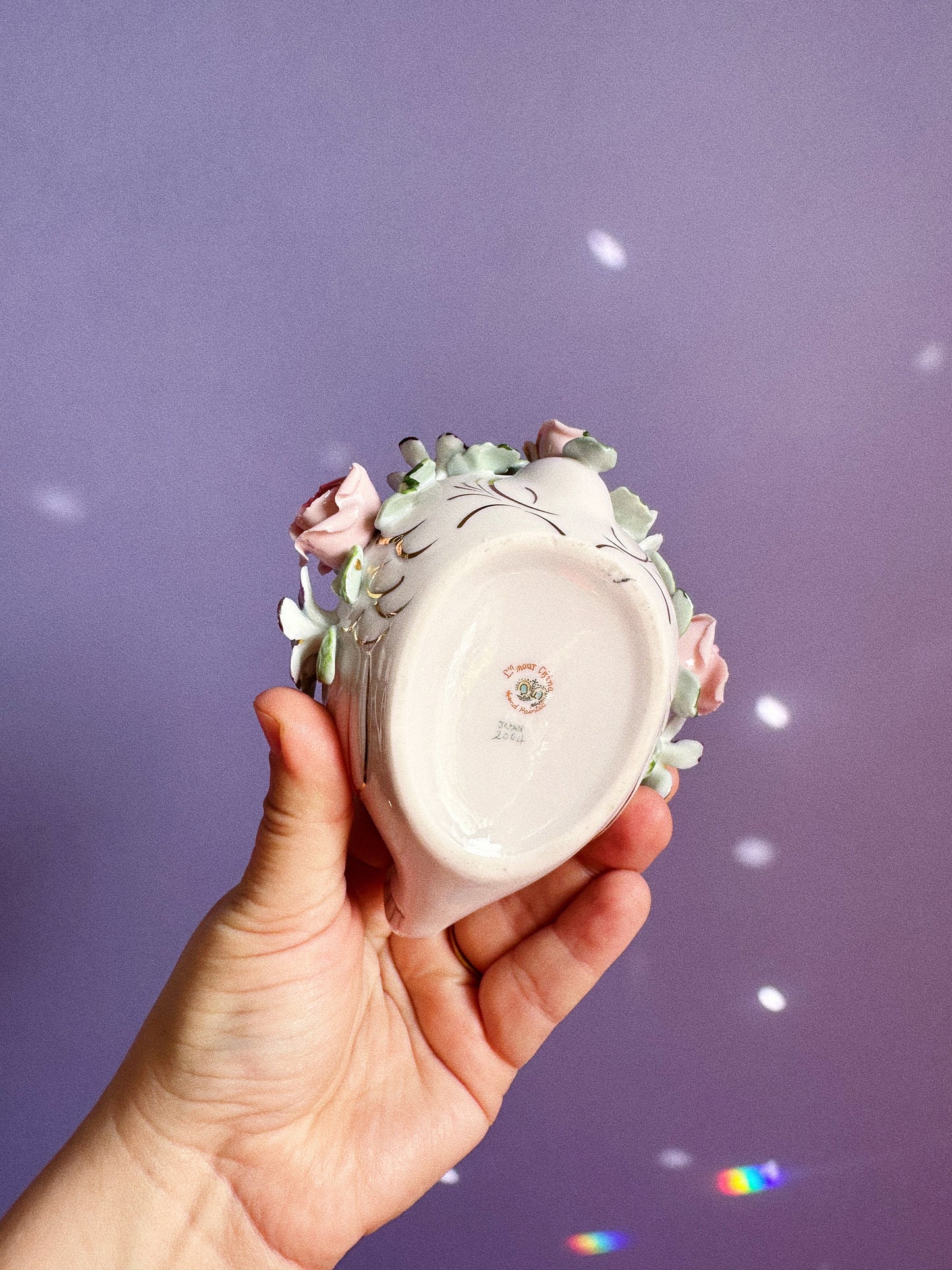 Vintage Pink Porcelain Swan