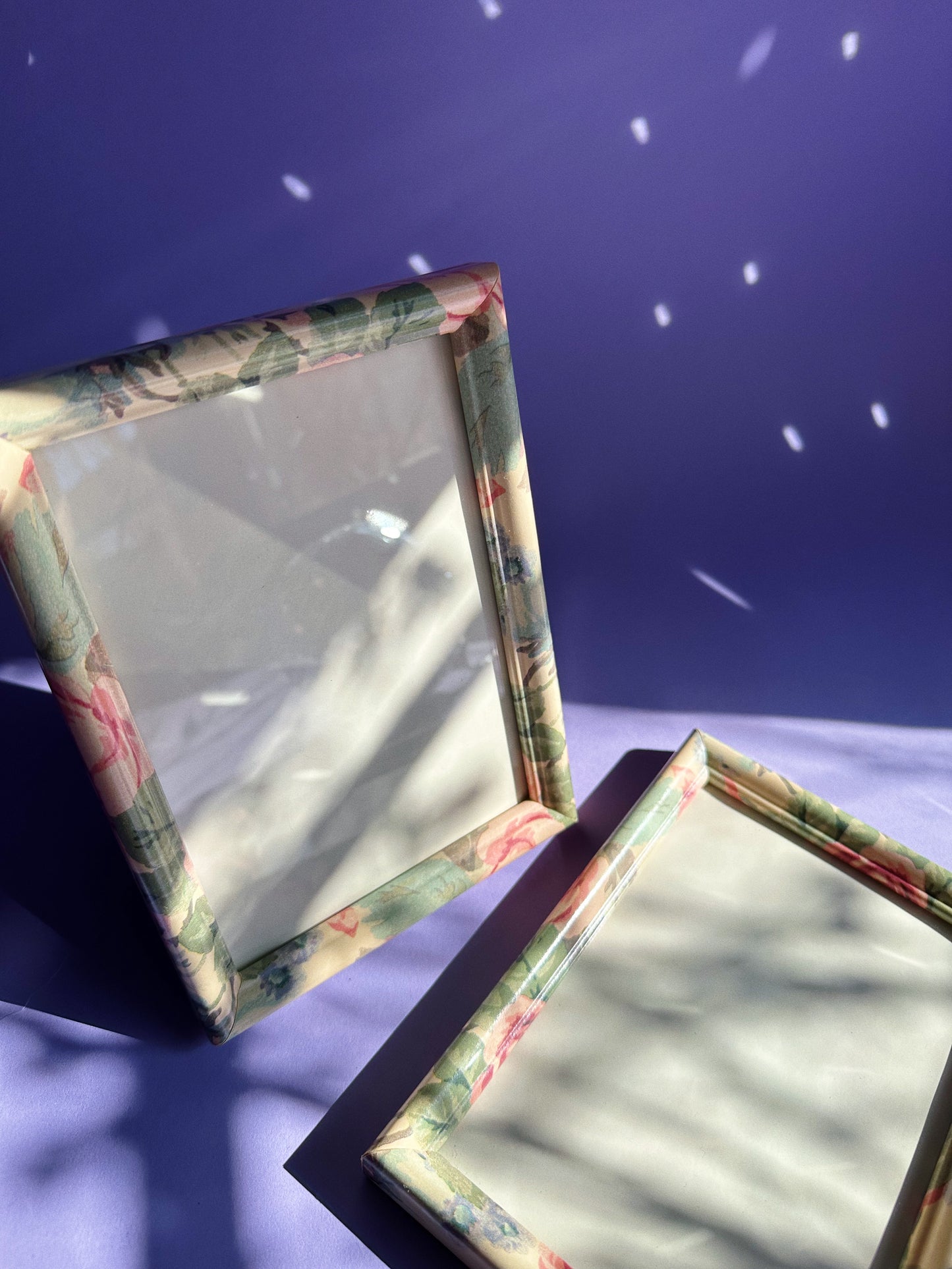 Vintage Floral Pair of Picture Frames