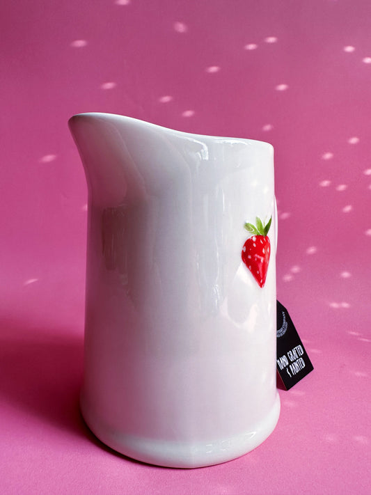 Sweet Strawberry Ceramic Pitcher