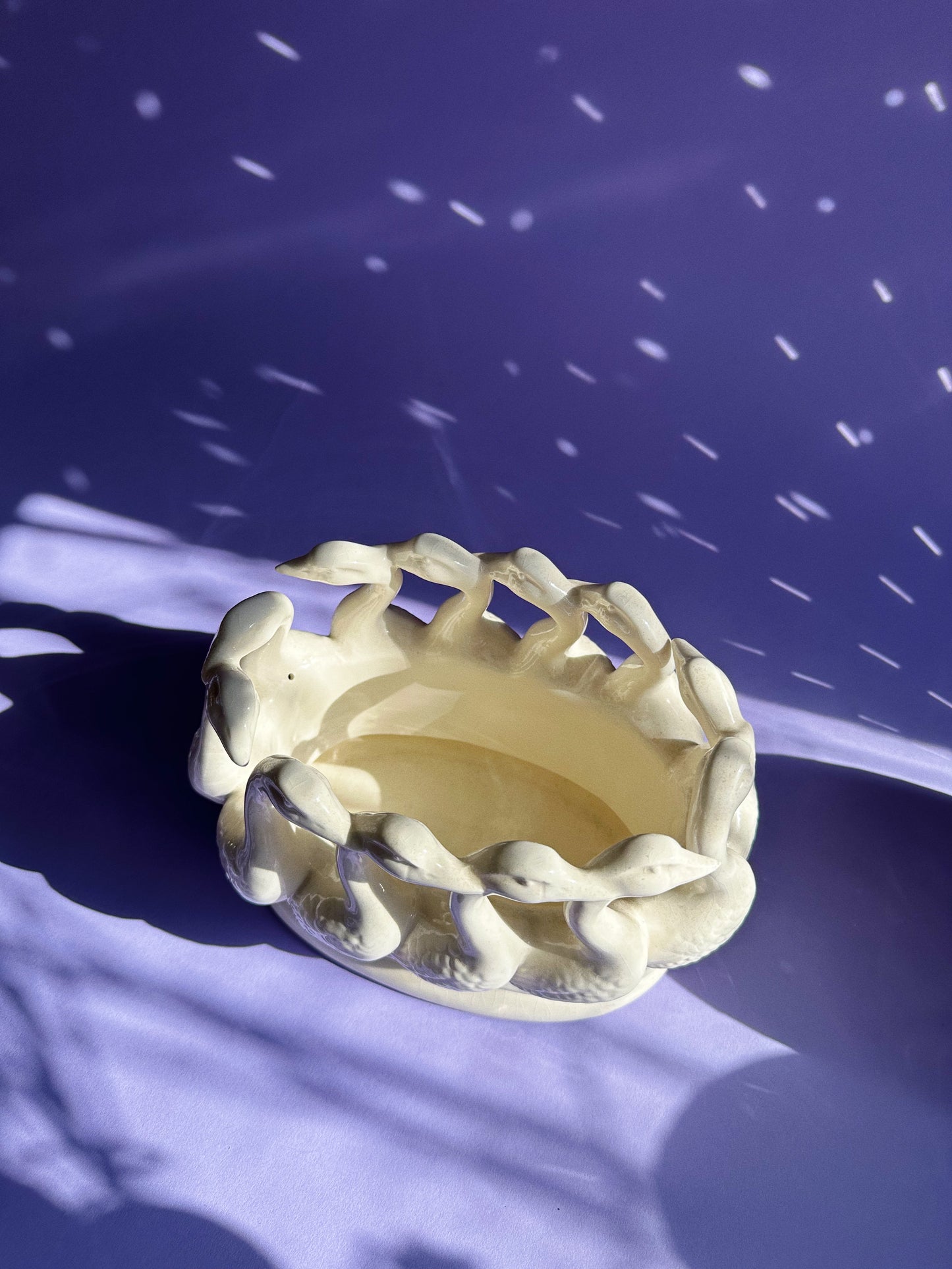 Vintage Lenwile Aradtt Flock Of Geese By Art Ware 12 Geese Large