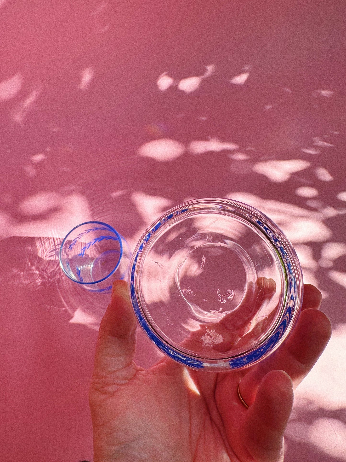 Vintage Crystal Libbey Glass Advertising Tumble Up Guest Pitcher Set c.1935