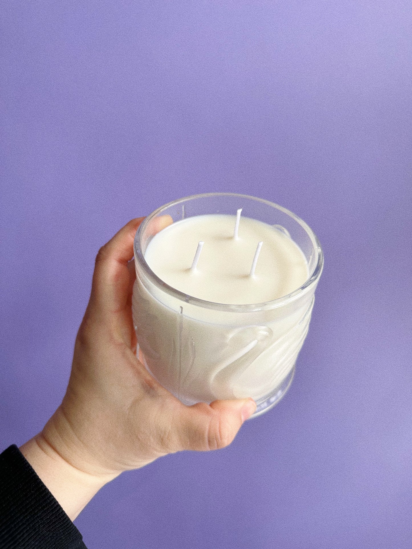 Vanilla Mint & Lavender Candle in a Vintage Swan Gloria Vanderbilt Lidded Glass Jar