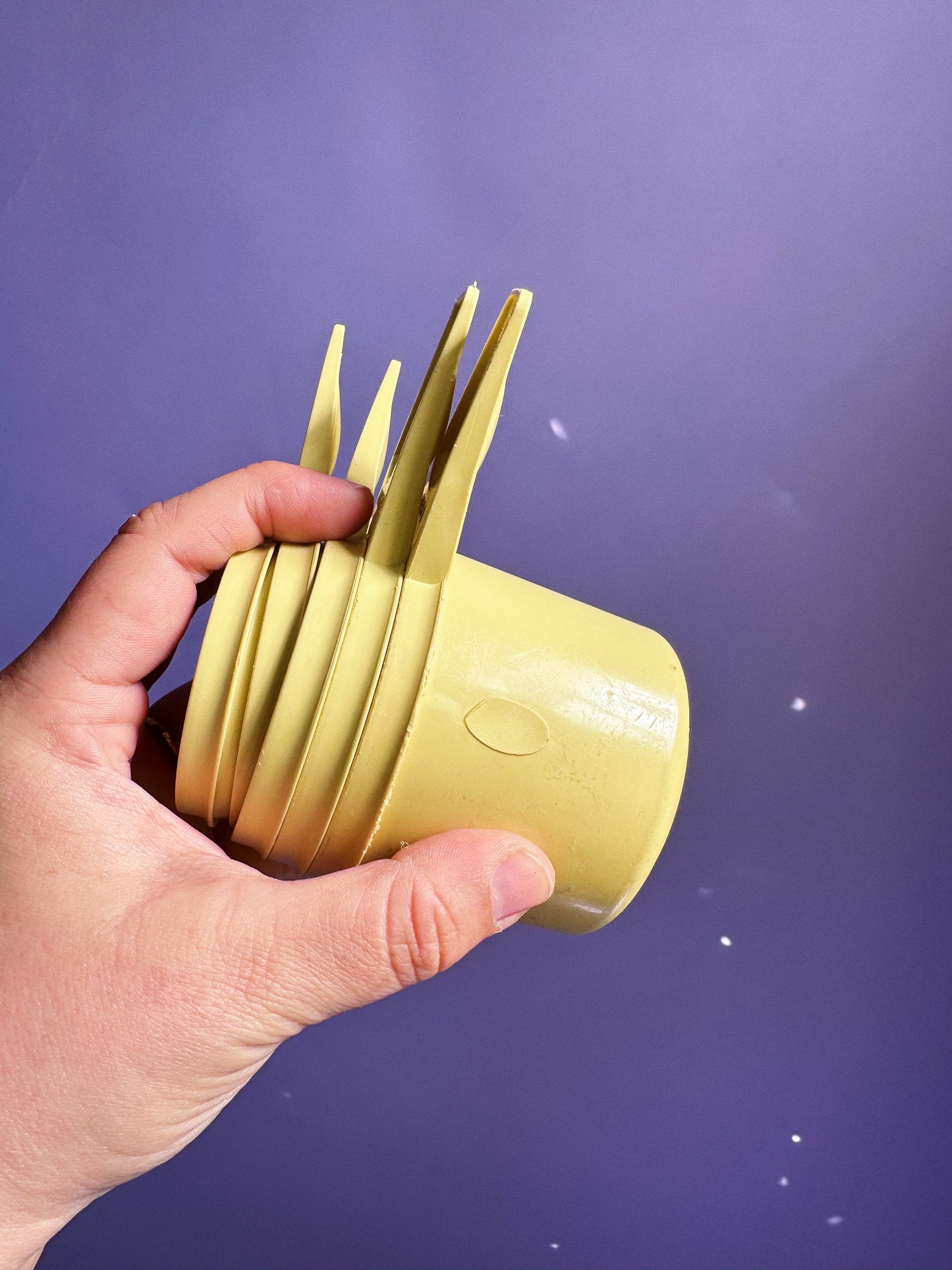 Vintage Harvest Gold Tupperware Measuring Cups